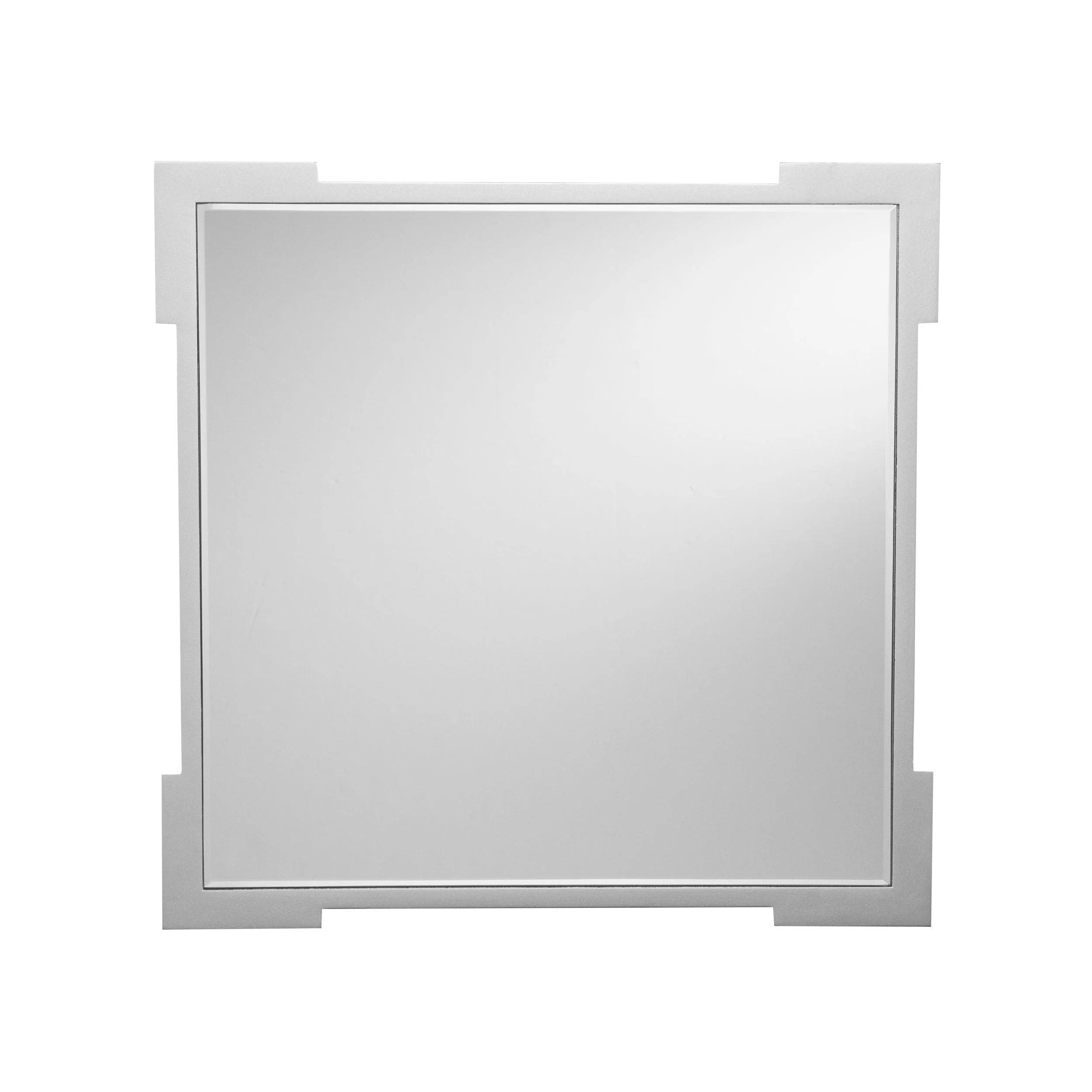 Glenview Glam Mirrored Square End Table - Matte Silver - Image 7