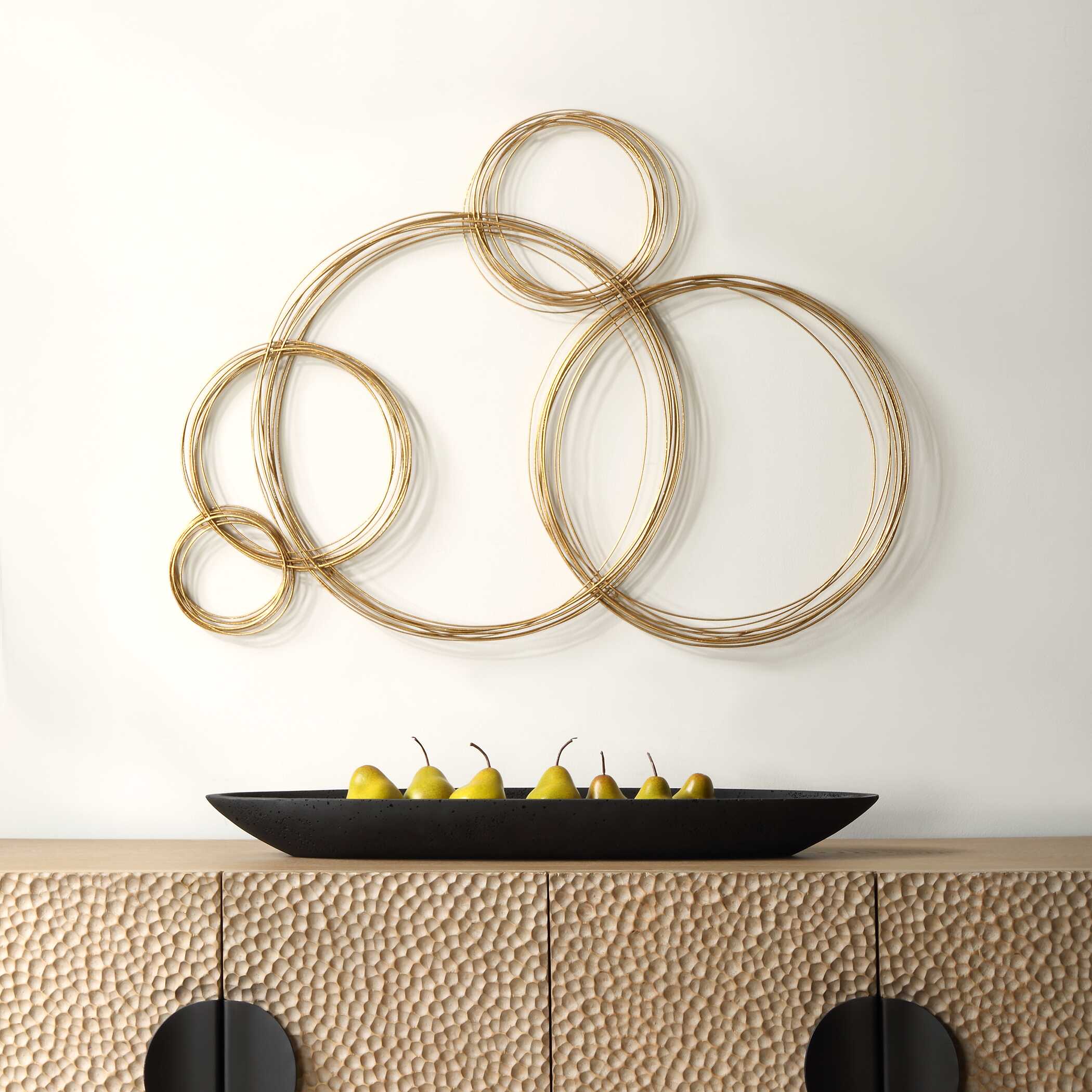 Golden Bubbles Metal Wall Decor - Image 2