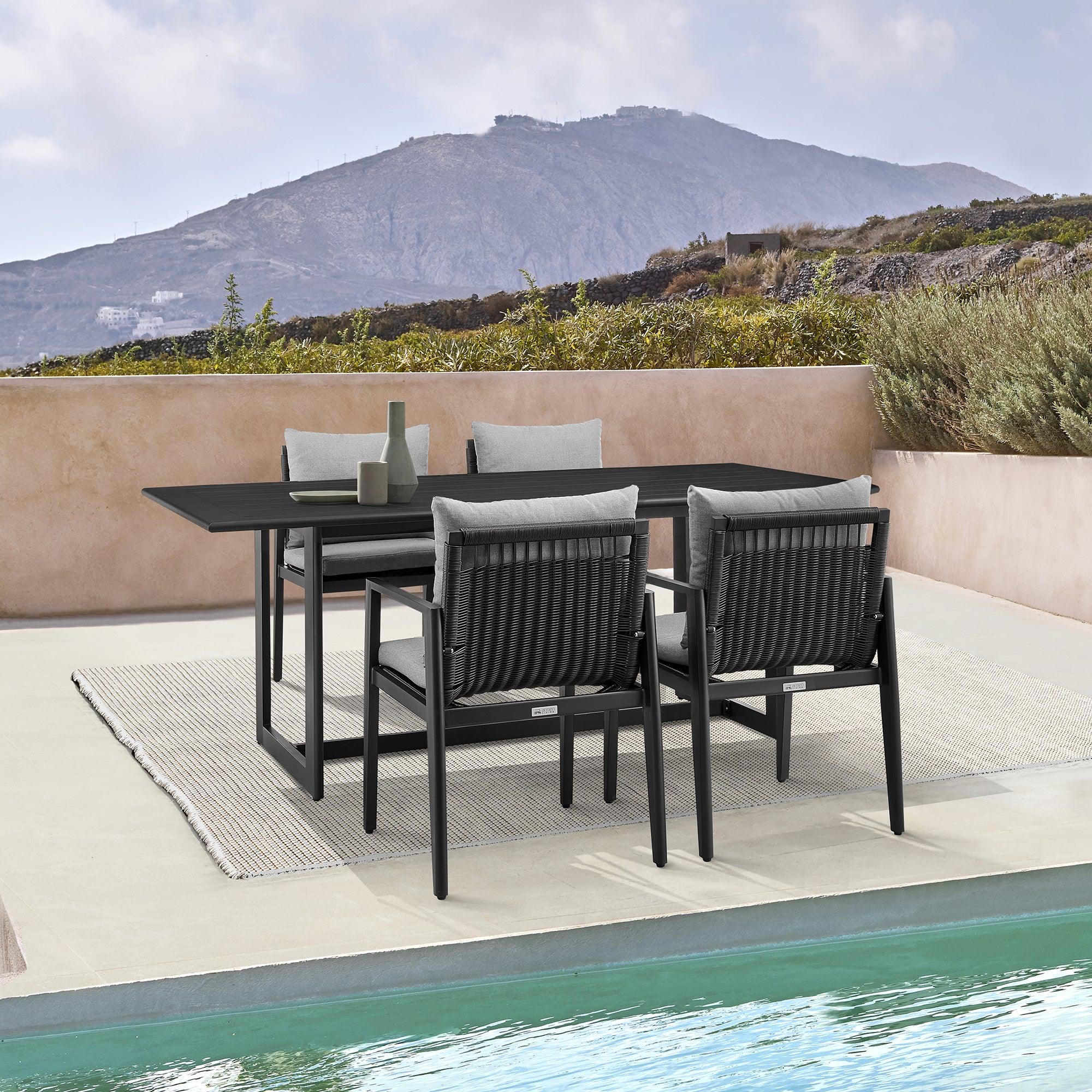 Grand Outdoor Patio 5-Piece Dining Table Set - Image 2