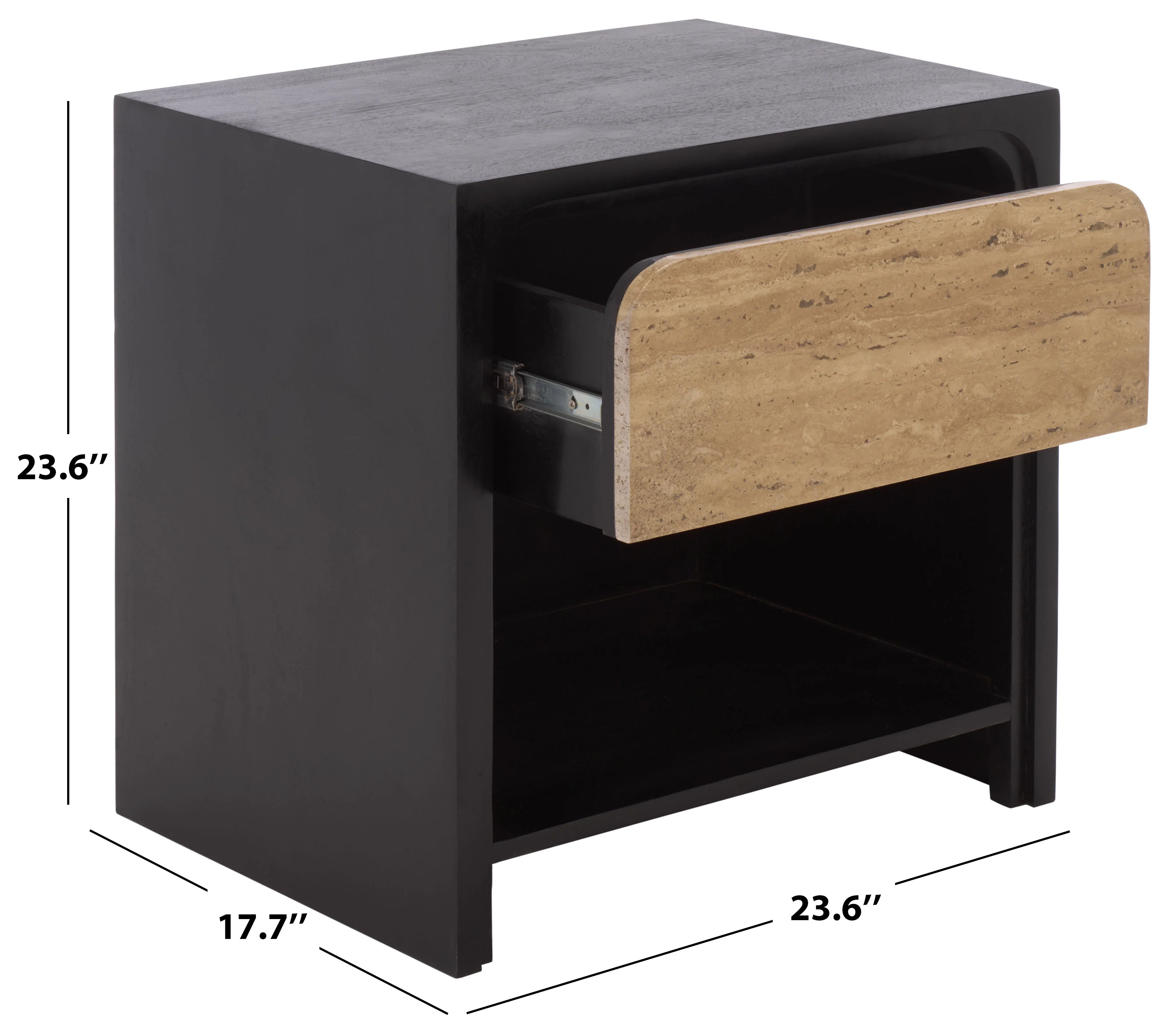 Halcyon Travertine Nightstand - Image 10