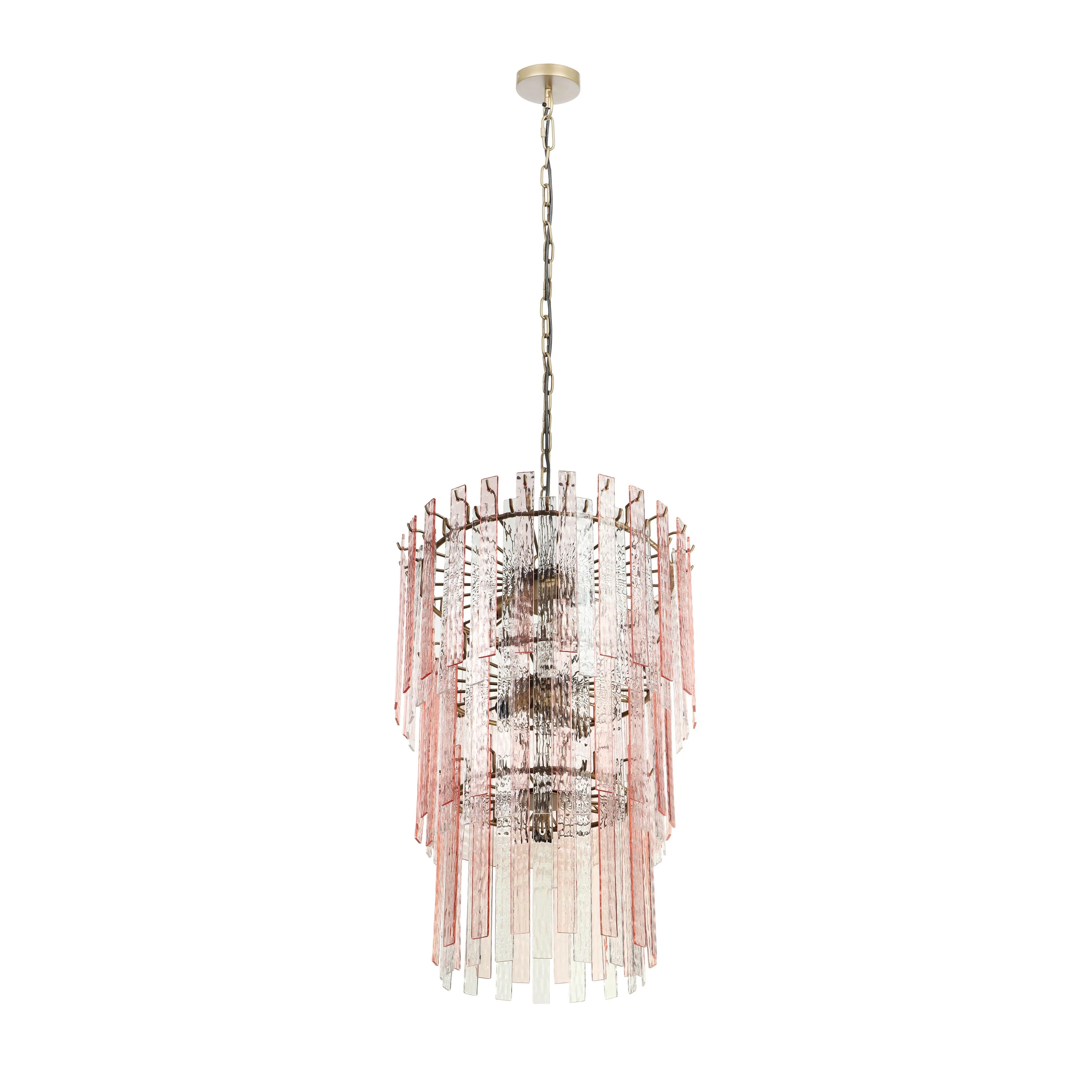 Hampshire Pink Acrylic 3-Tier Chandelier - Image 3