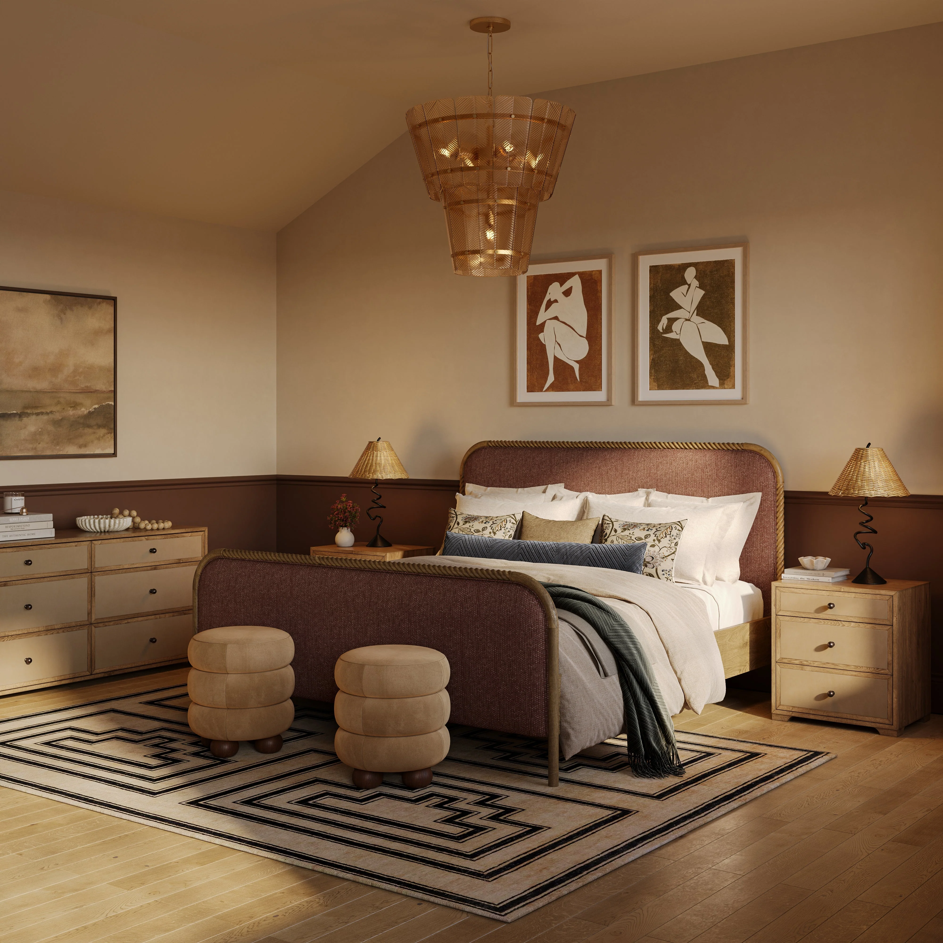 Hatia Basketweave Panel Bed - Image 14