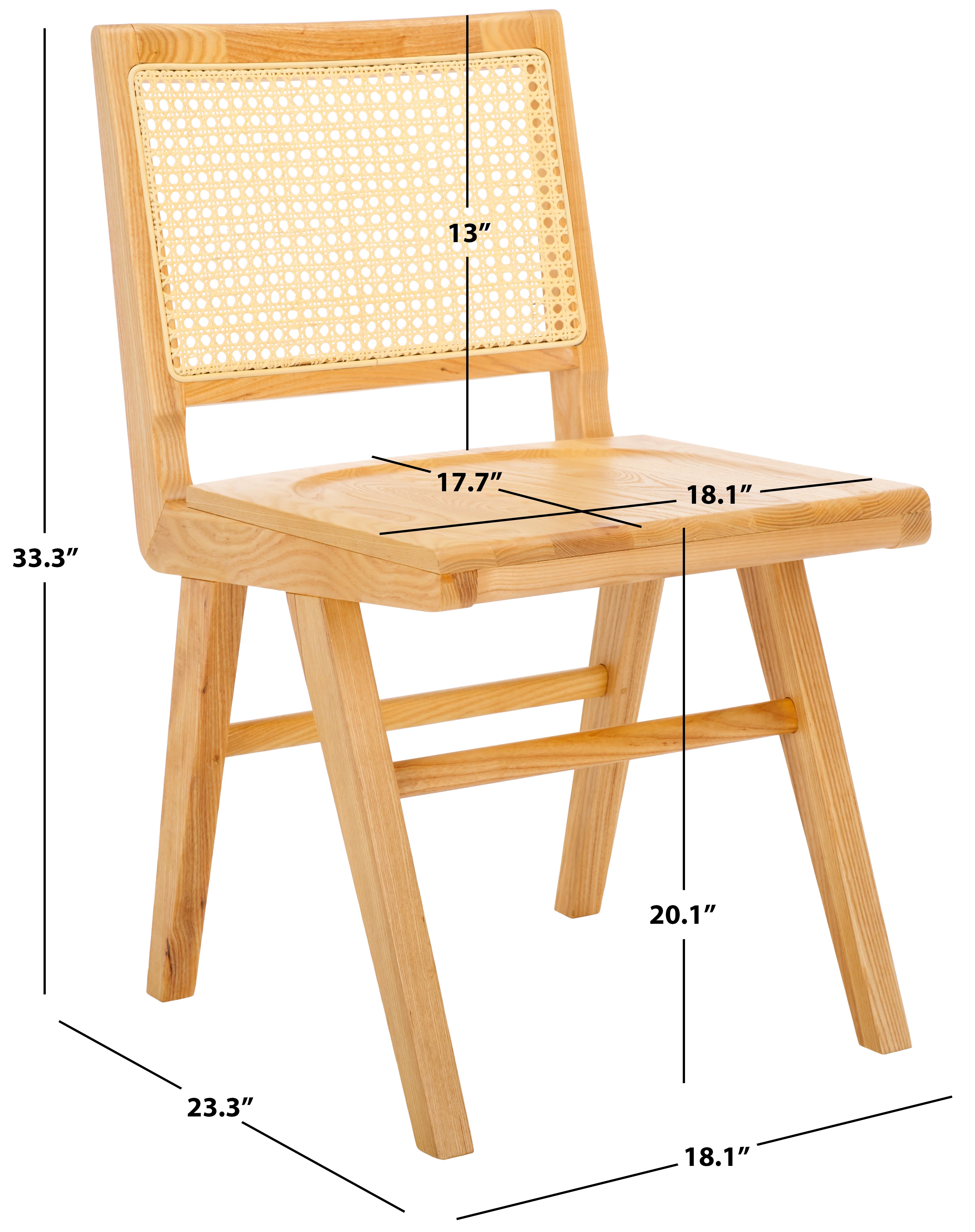 Hattie French Cane Wood Seat Dining Chair - Set of 2 - Image 17