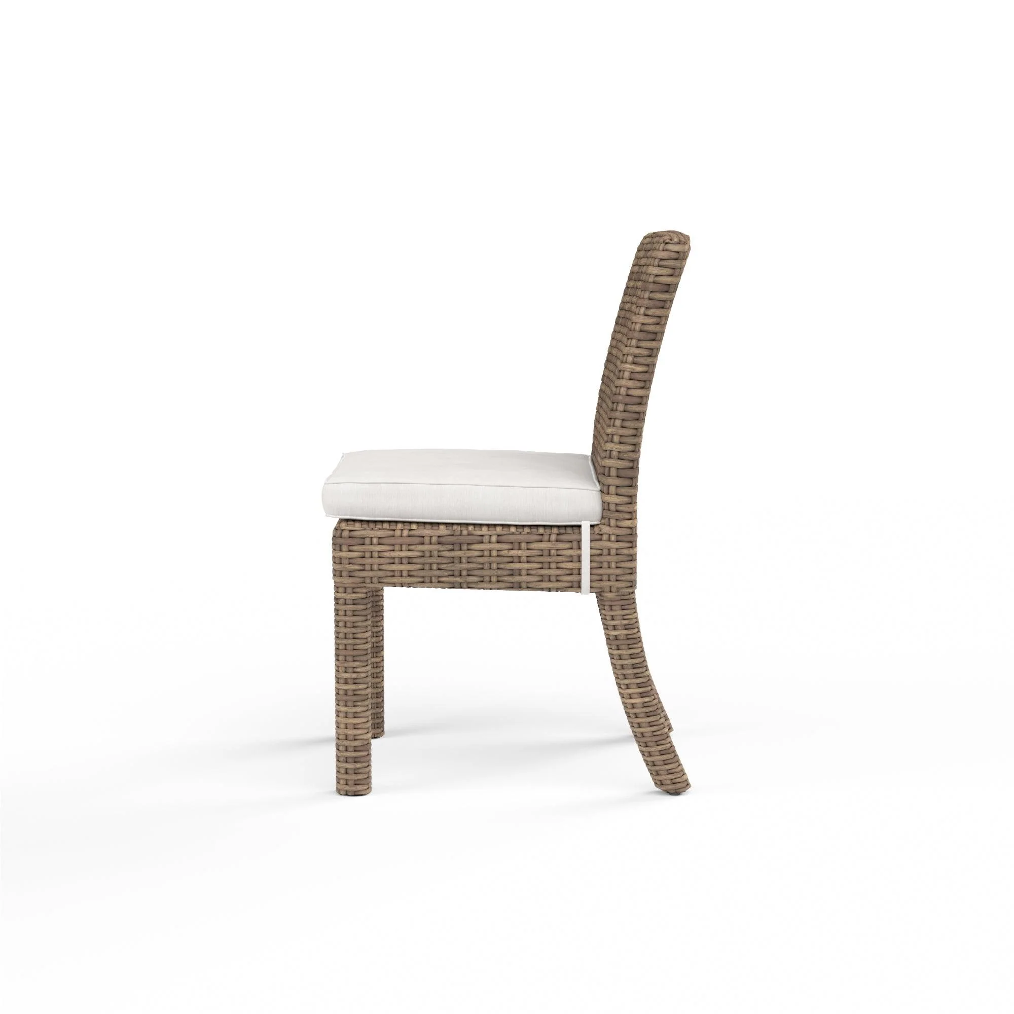 Havana Armless Dining Chair in Canvas Flax w/ Self Welt - Image 4