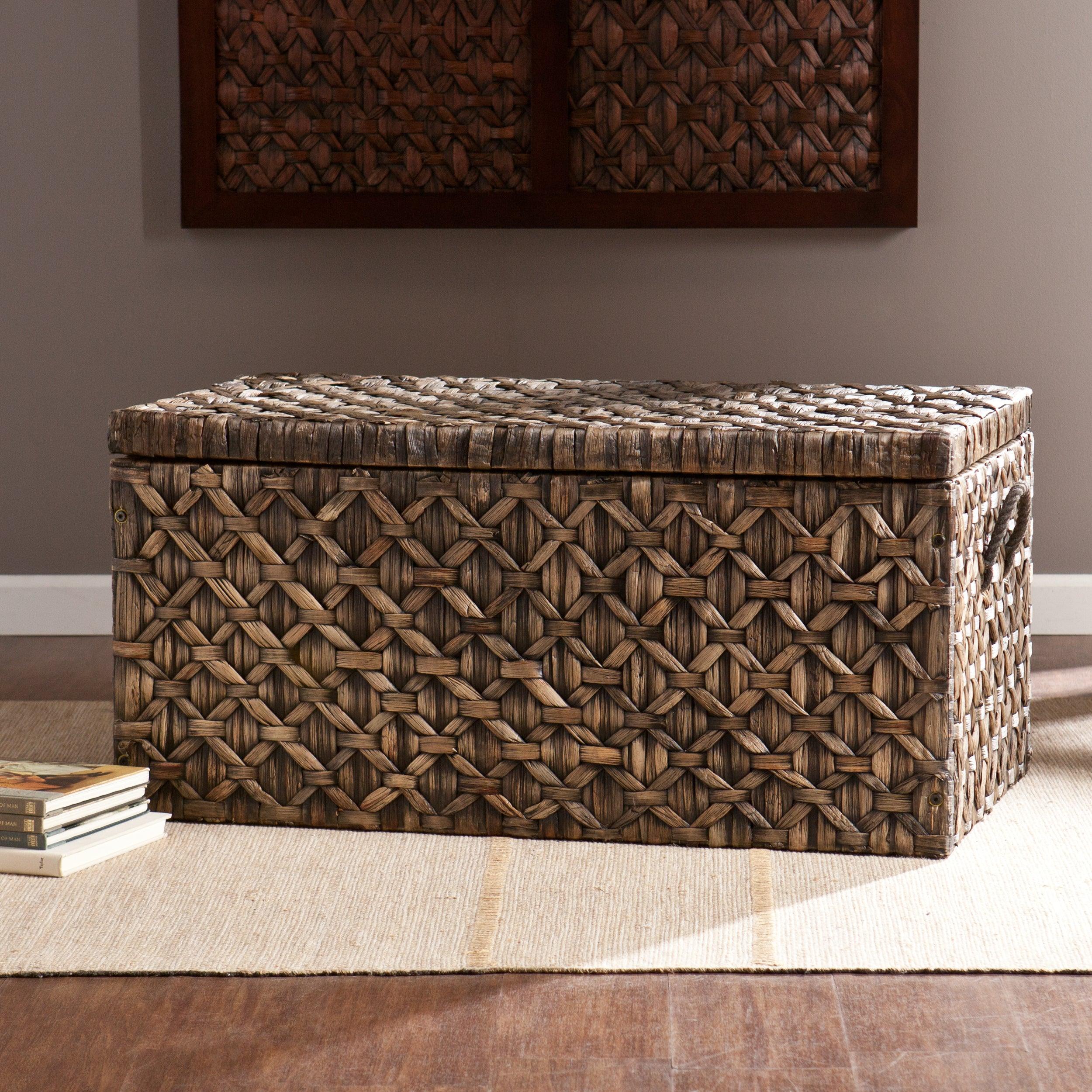 Hawridge Water Hyacinth Storage Trunk - Blackwashed - Image 2