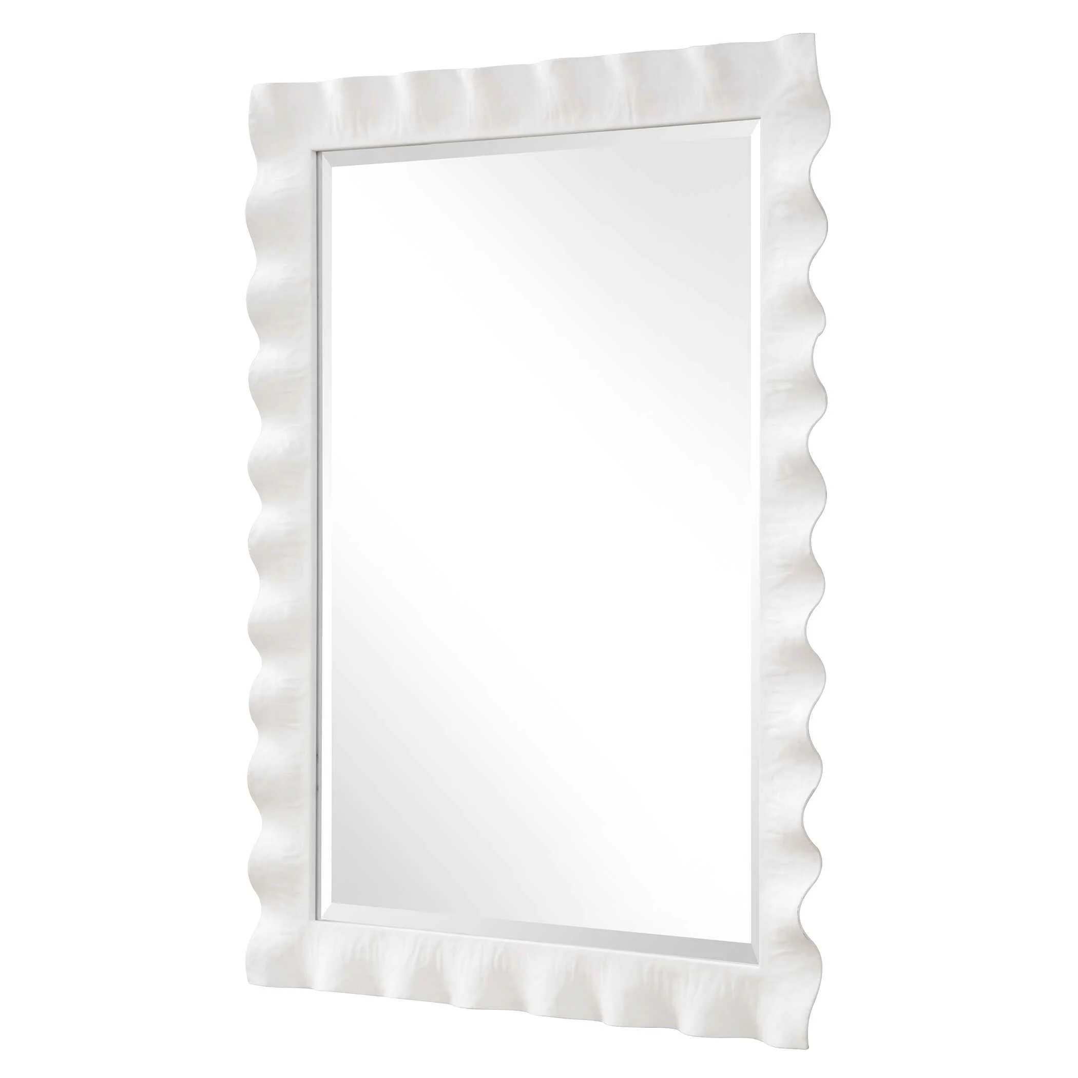 Haya White Scalloped Mirror - Image 4