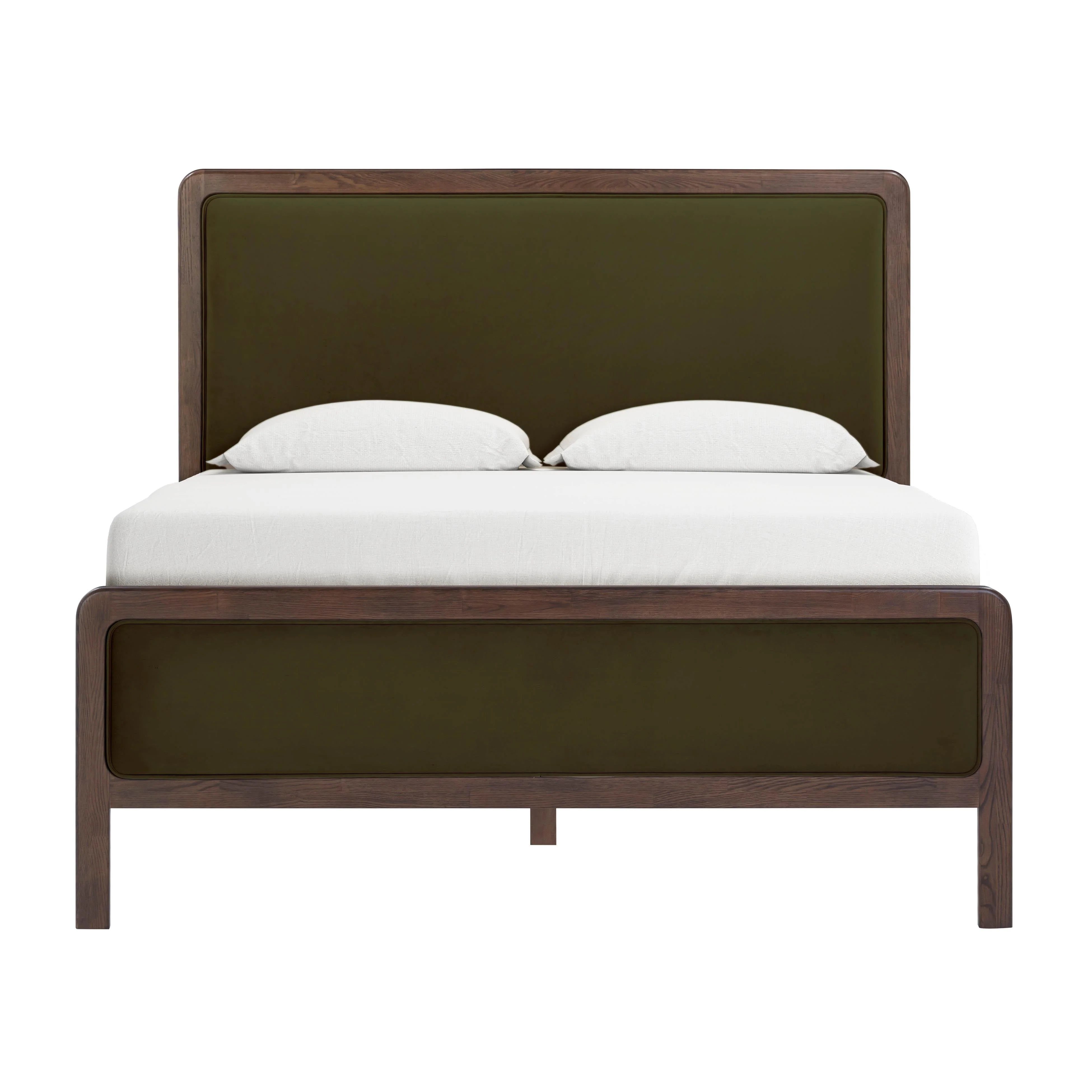 Hella Contract-Grade Velvet and Ash Wood Bed - Image 7