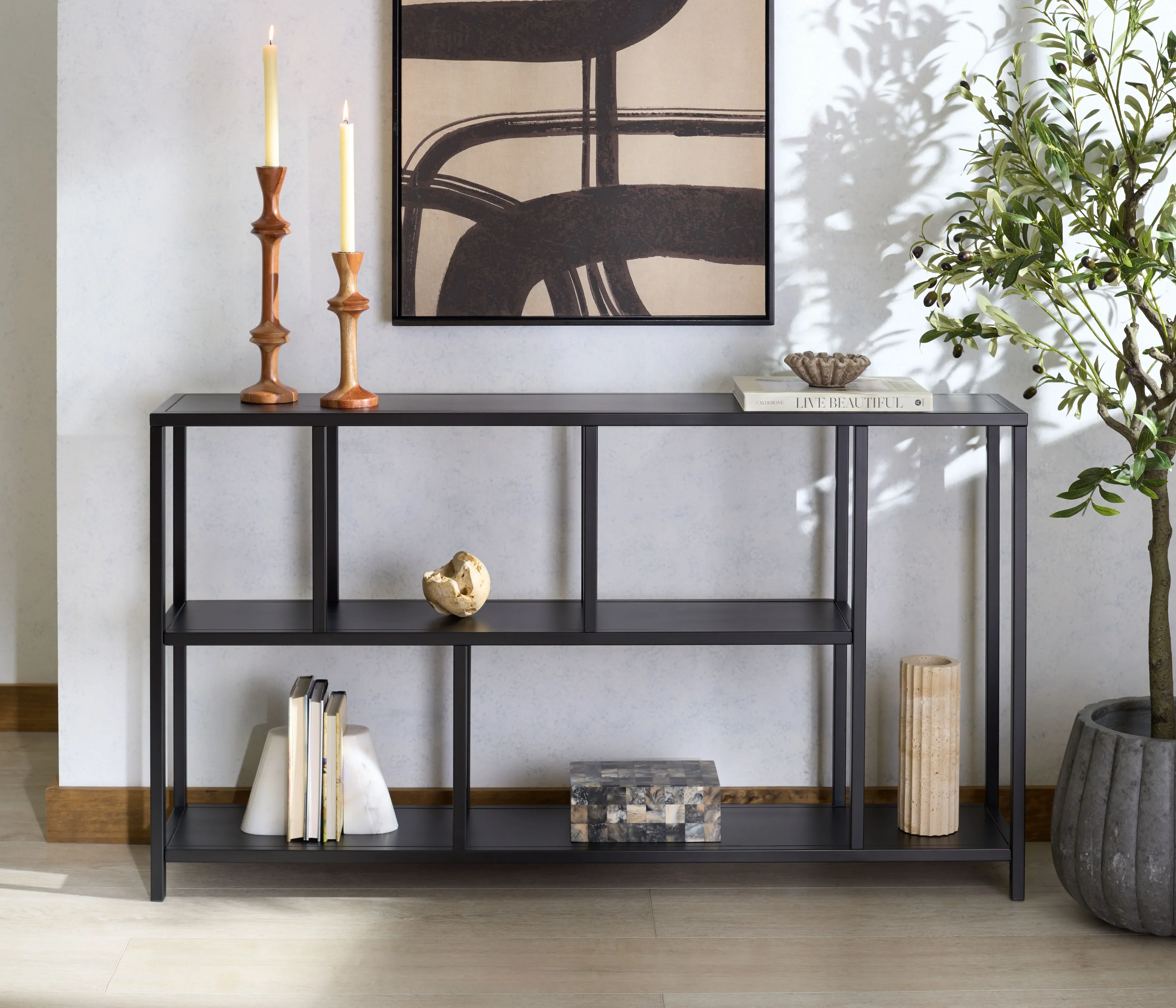 Hodge Metal 3 Shelf Console Table - Image 2