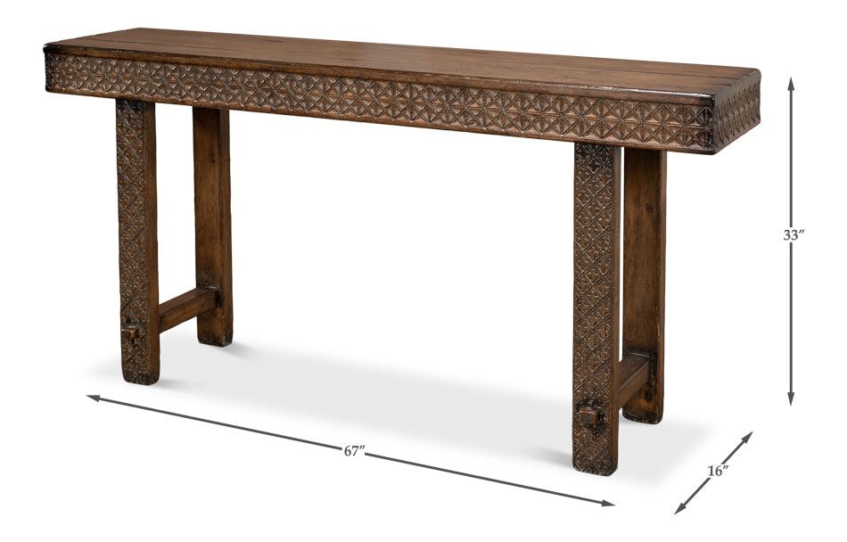 Honeycomb & Cross Console Table - Image 6