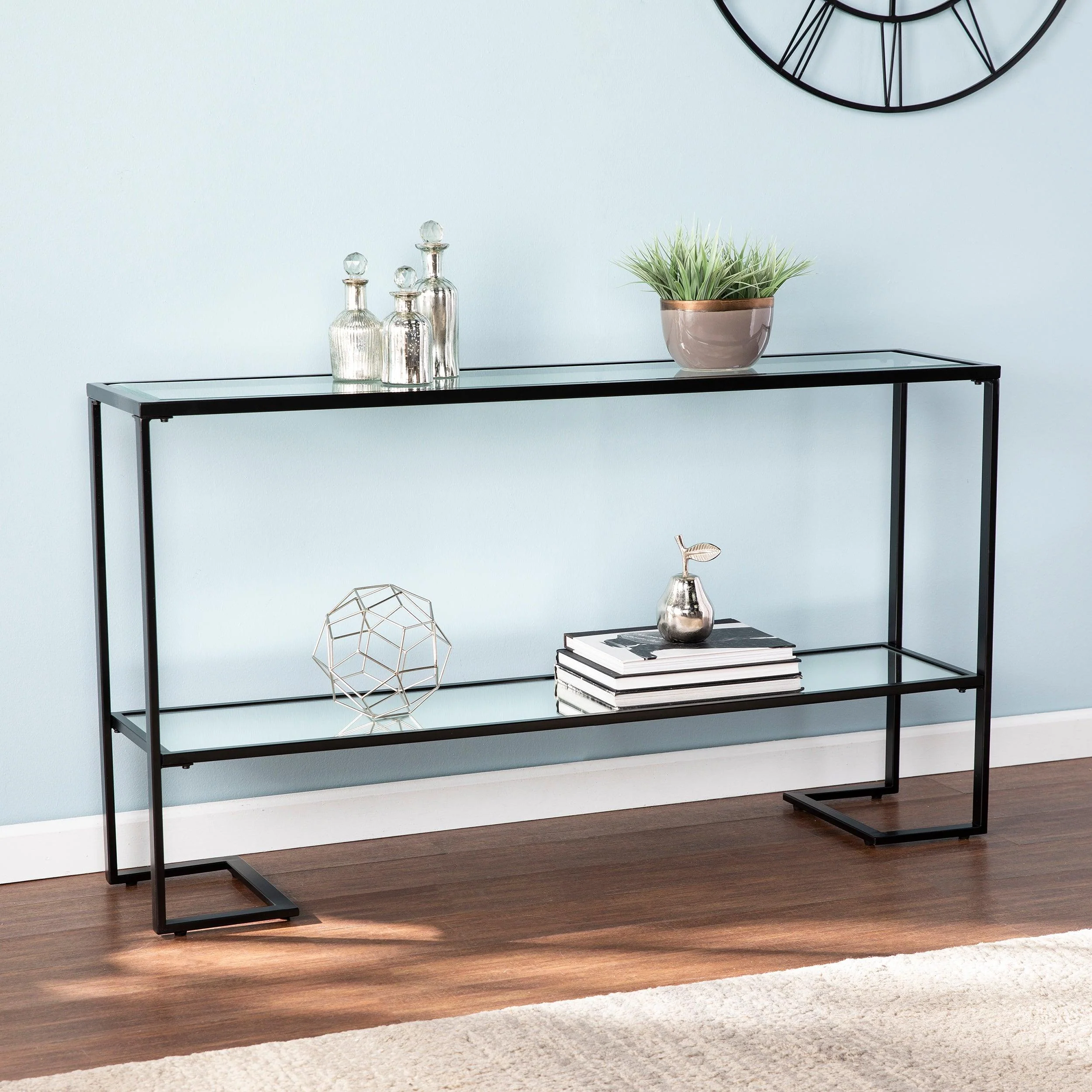 Horten Glam Narrow Console Table - Black - Image 2