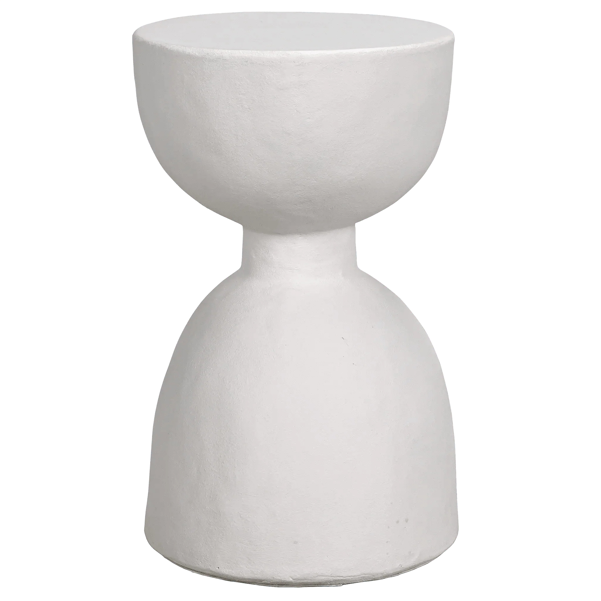 Hourglass Stool, White Fiber Cement