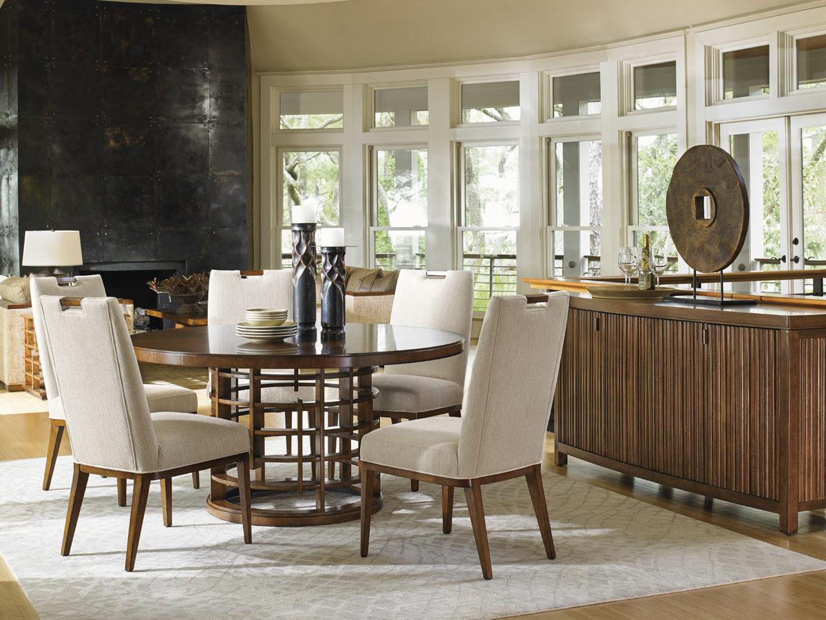 Island Fusion Meridien Round Dining Table With Wooden Top - Image 3