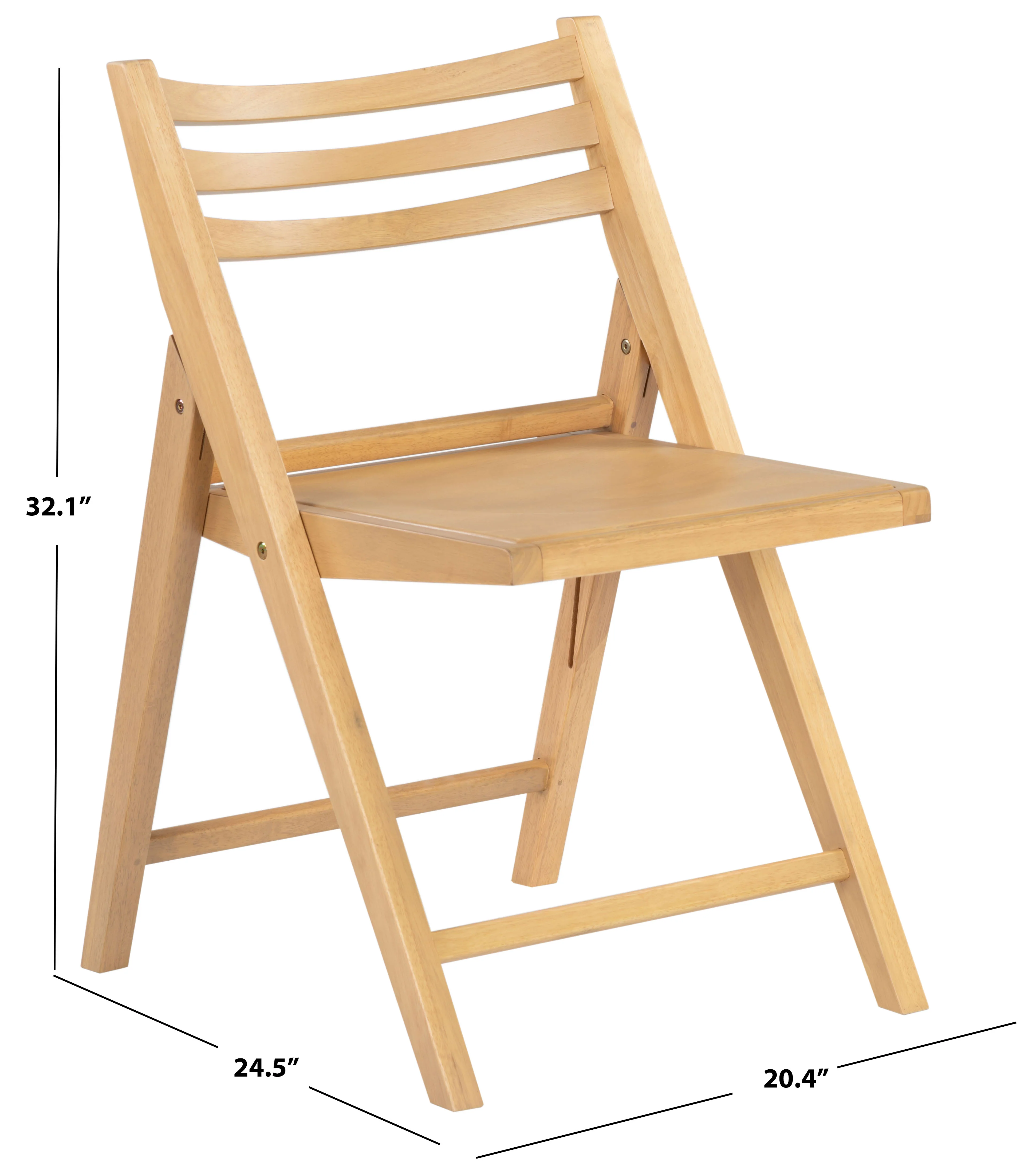 Jacie Wood Seat Folding Chair - Set of 2 - Image 22
