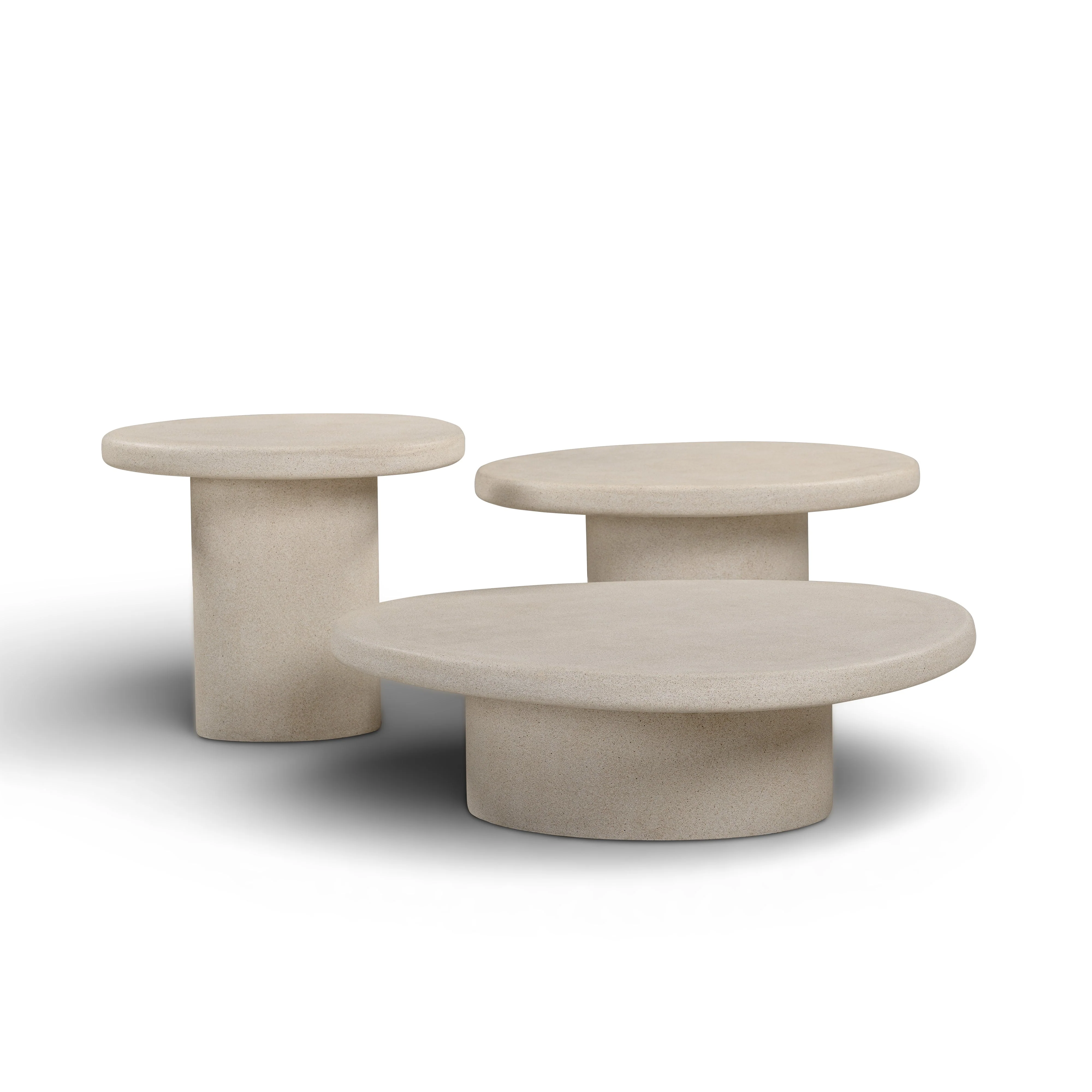 Jade Concrete Indoor/Outdoor Nesting Coffee Table Set - Image 7