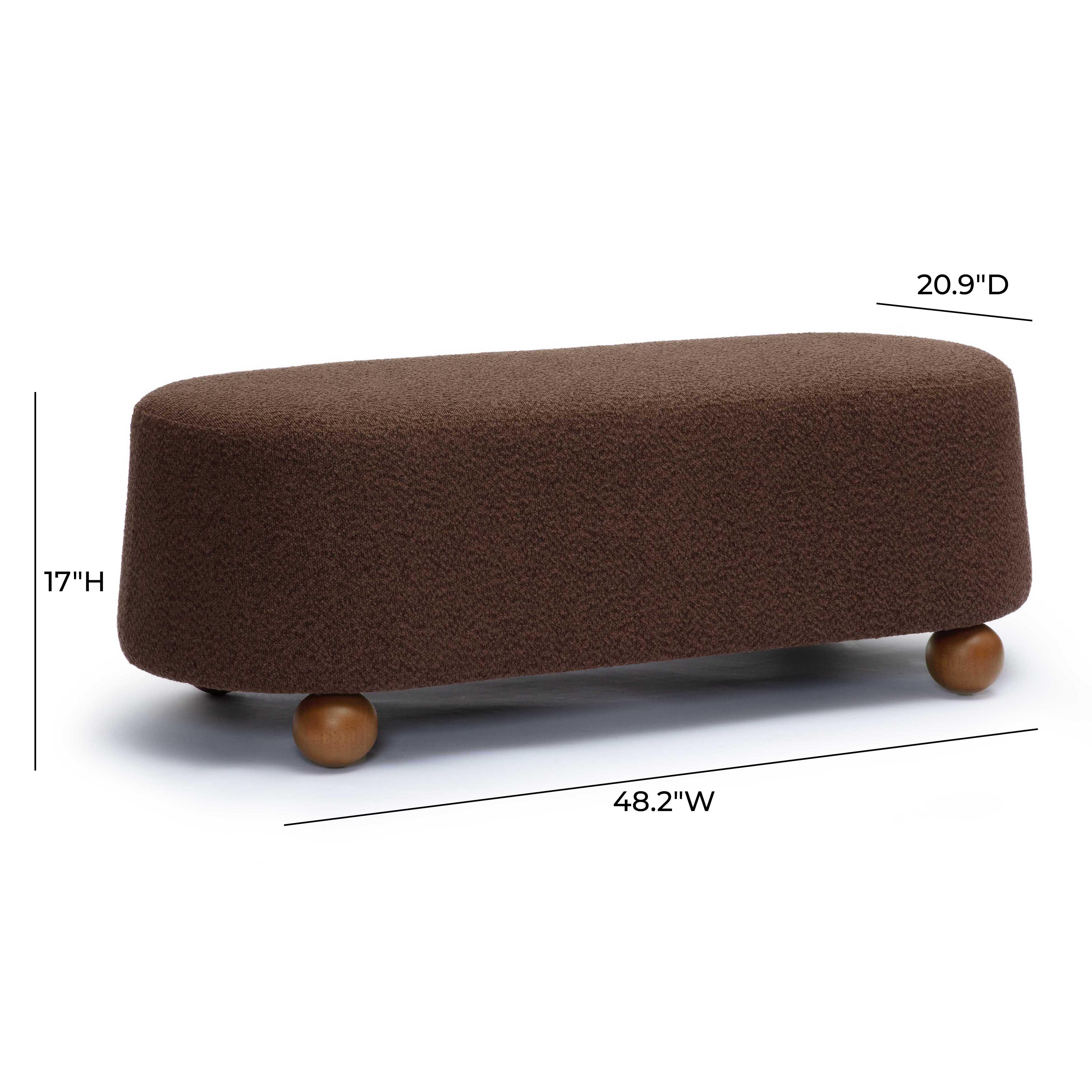 Jaine 48" Performance Boucle Large Ottoman - Image 18