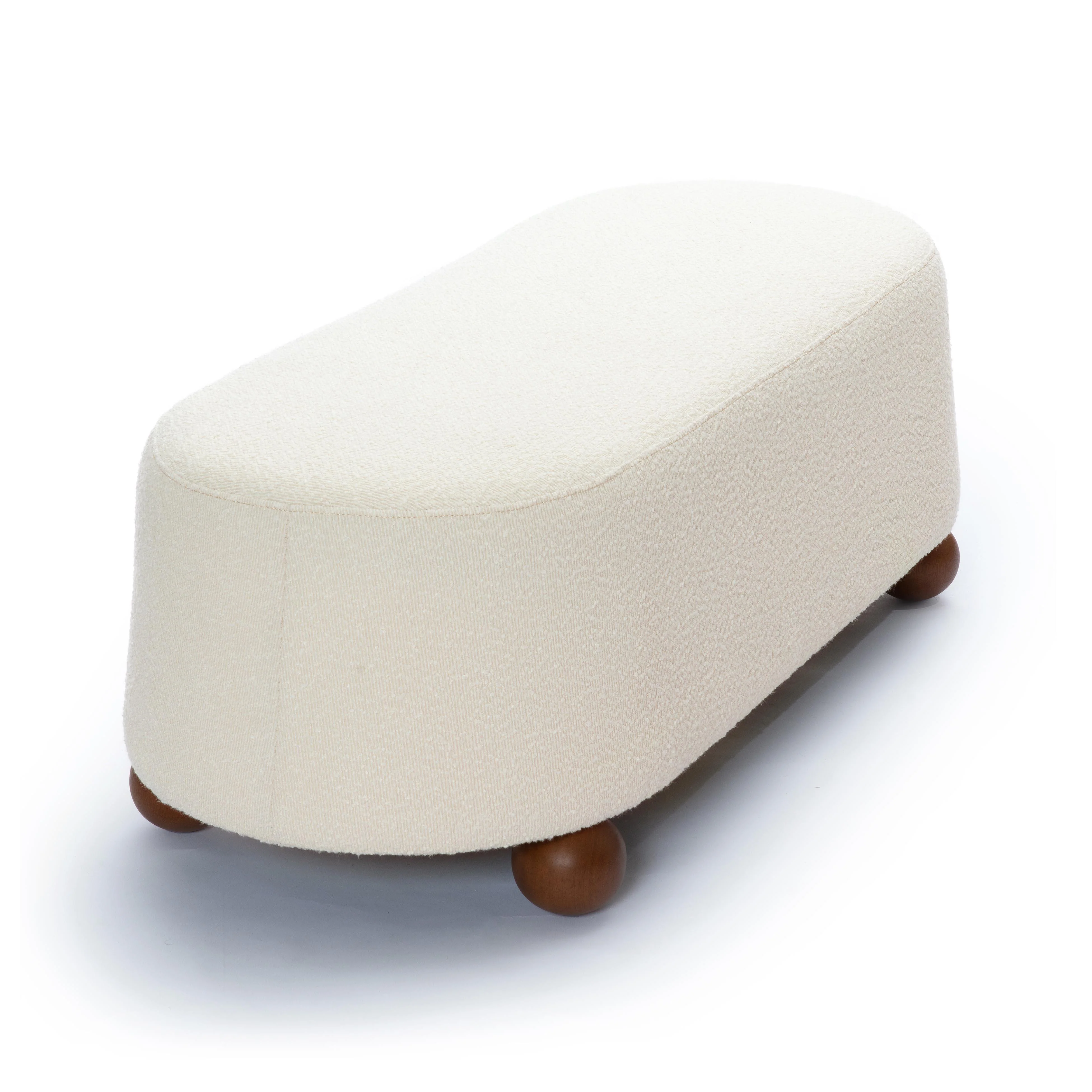 Jaine 48" Performance Boucle Large Ottoman - Image 4