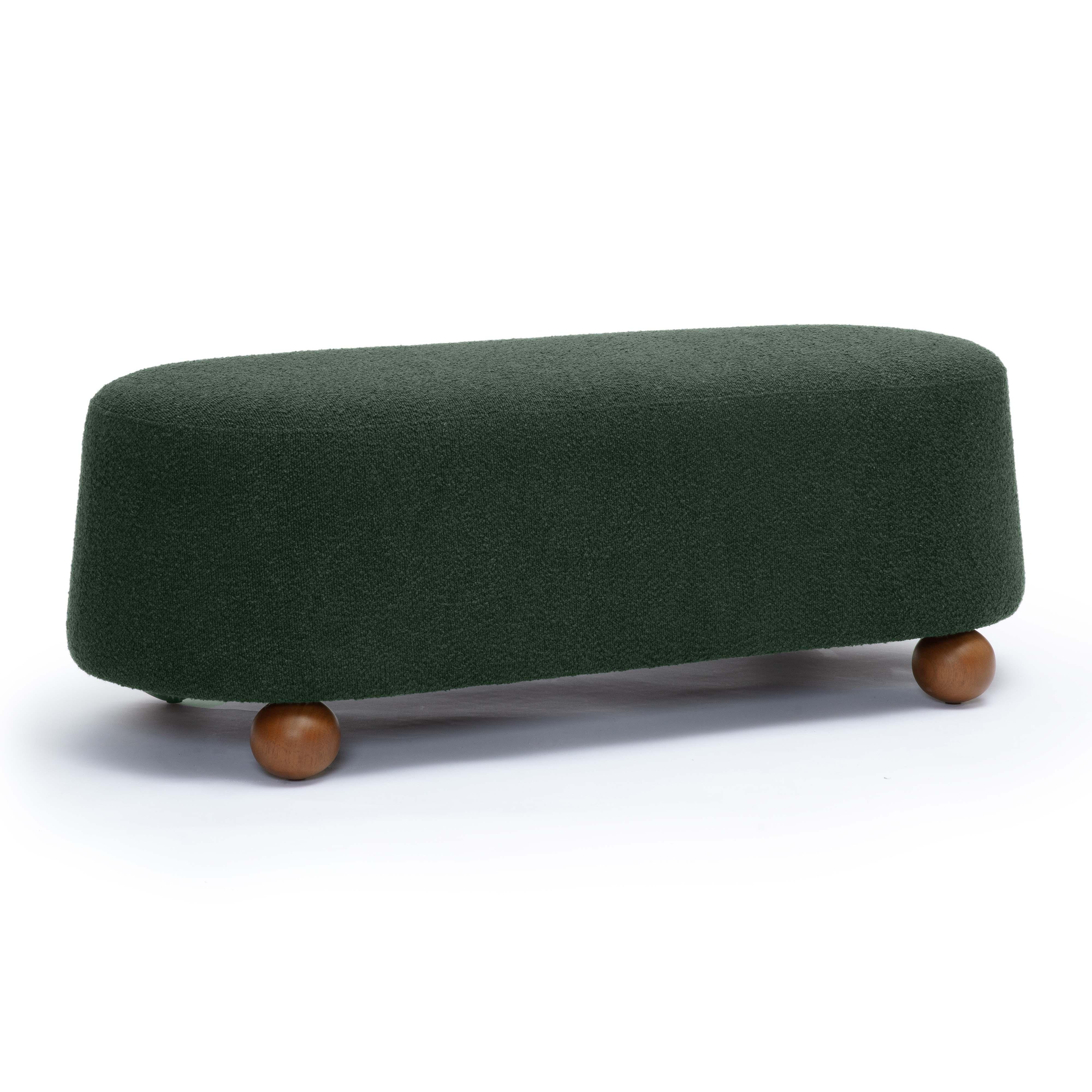 Jaine 48" Performance Boucle Large Ottoman - Image 7