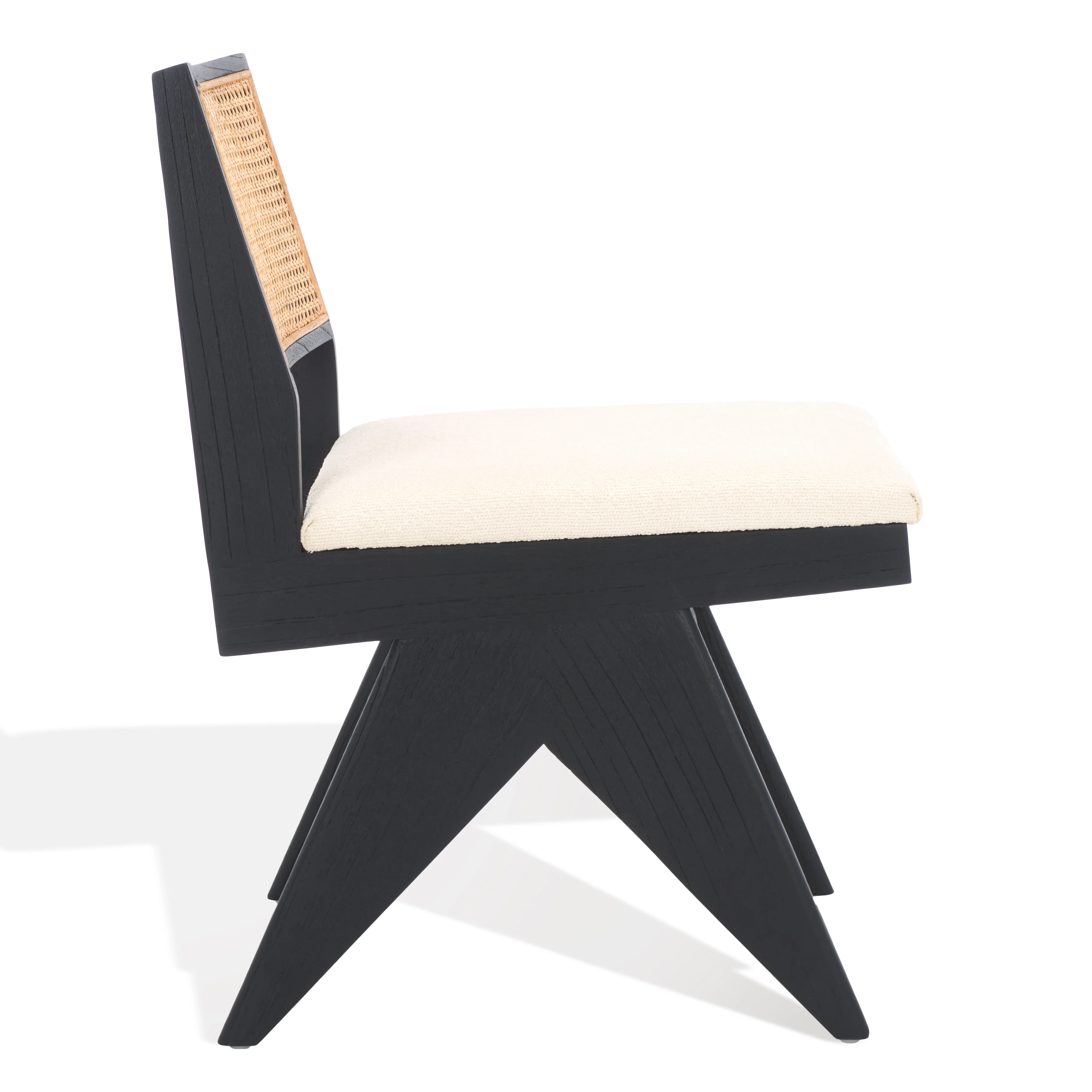 Jaqueline Boucle And Rattan Back Dining Chair - Image 16