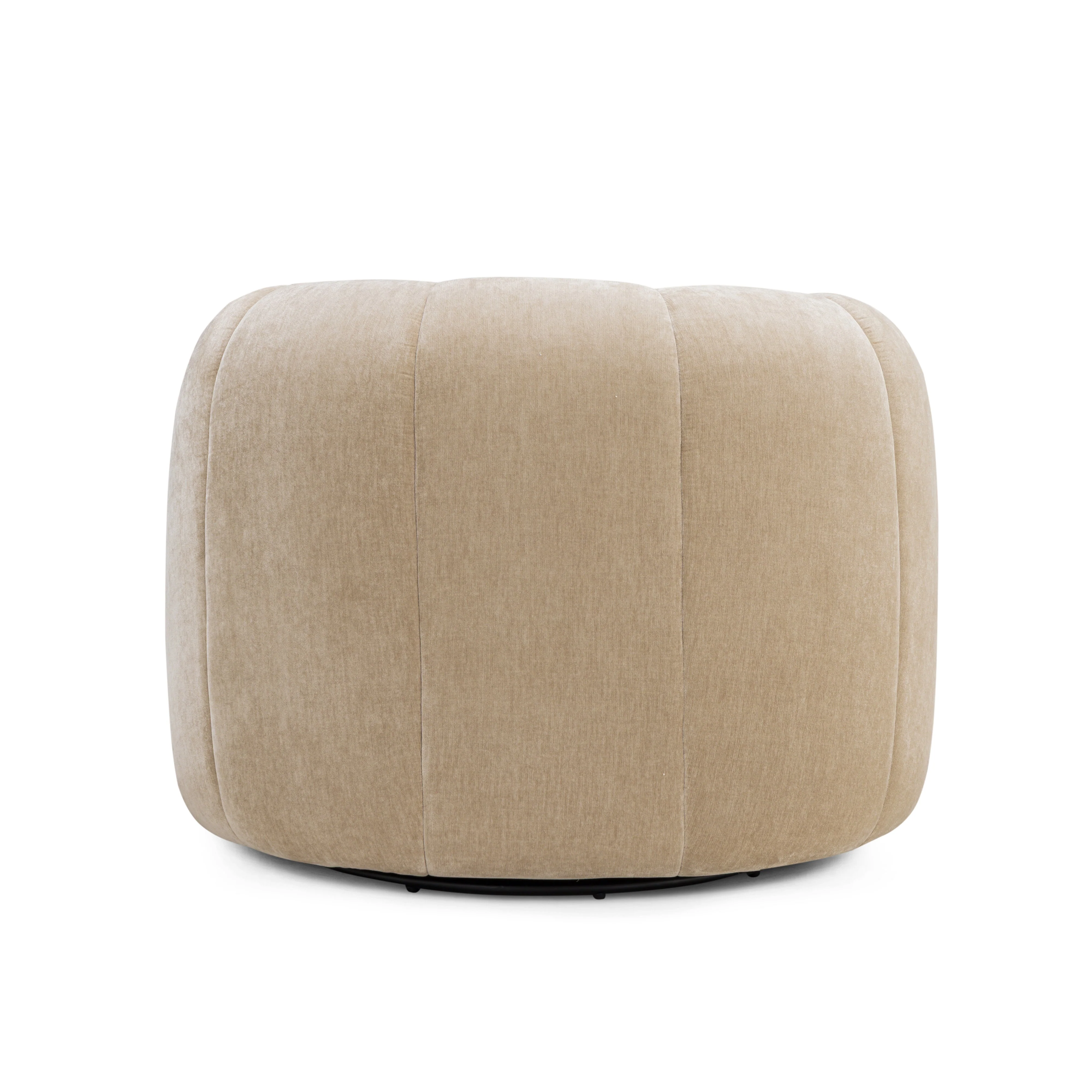 Jasmine Upcycled Contract-Grade Basketweave Fabric Swivel Accent Chair - Image 6