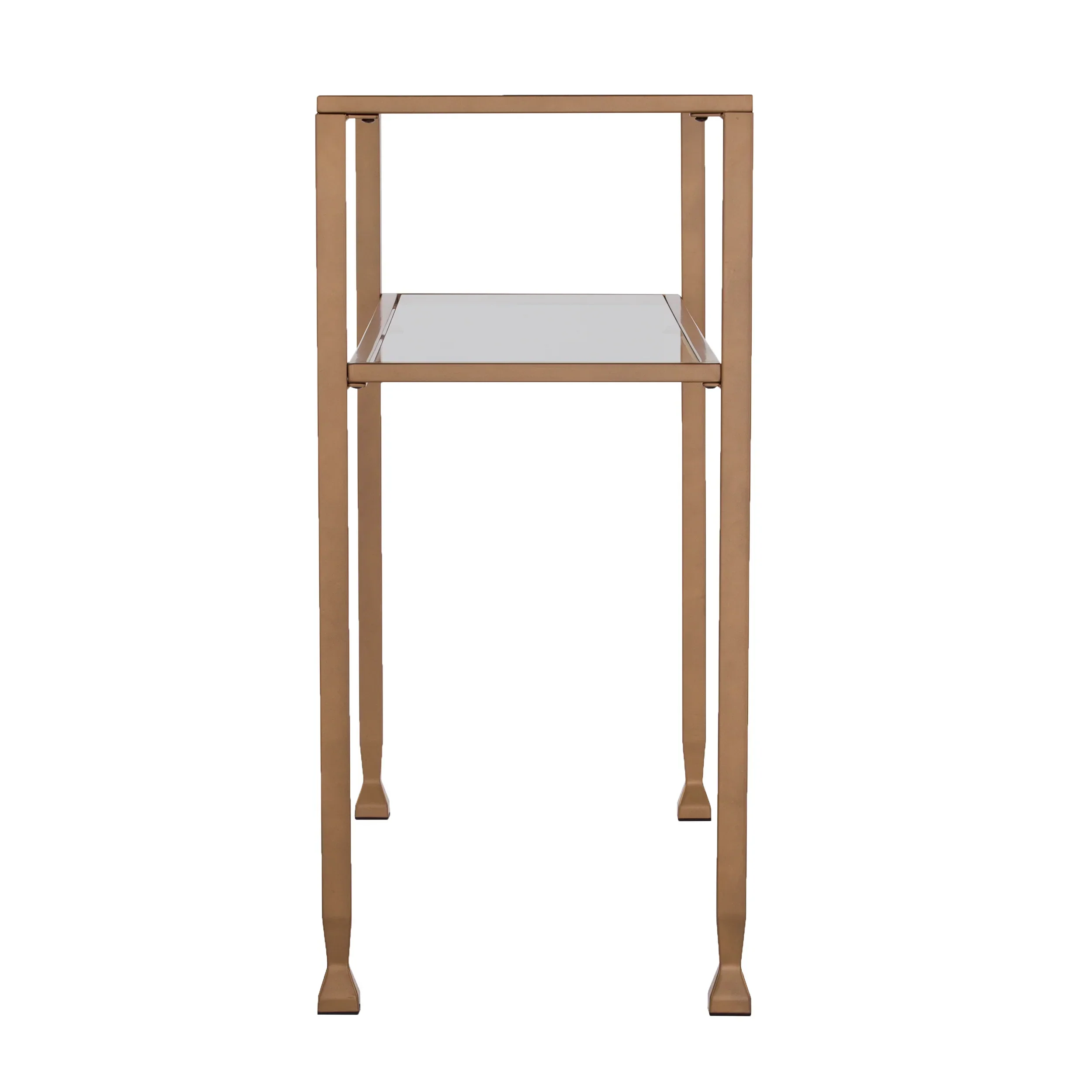 Jaymes Gold Metal and Glass Console Table - Image 7