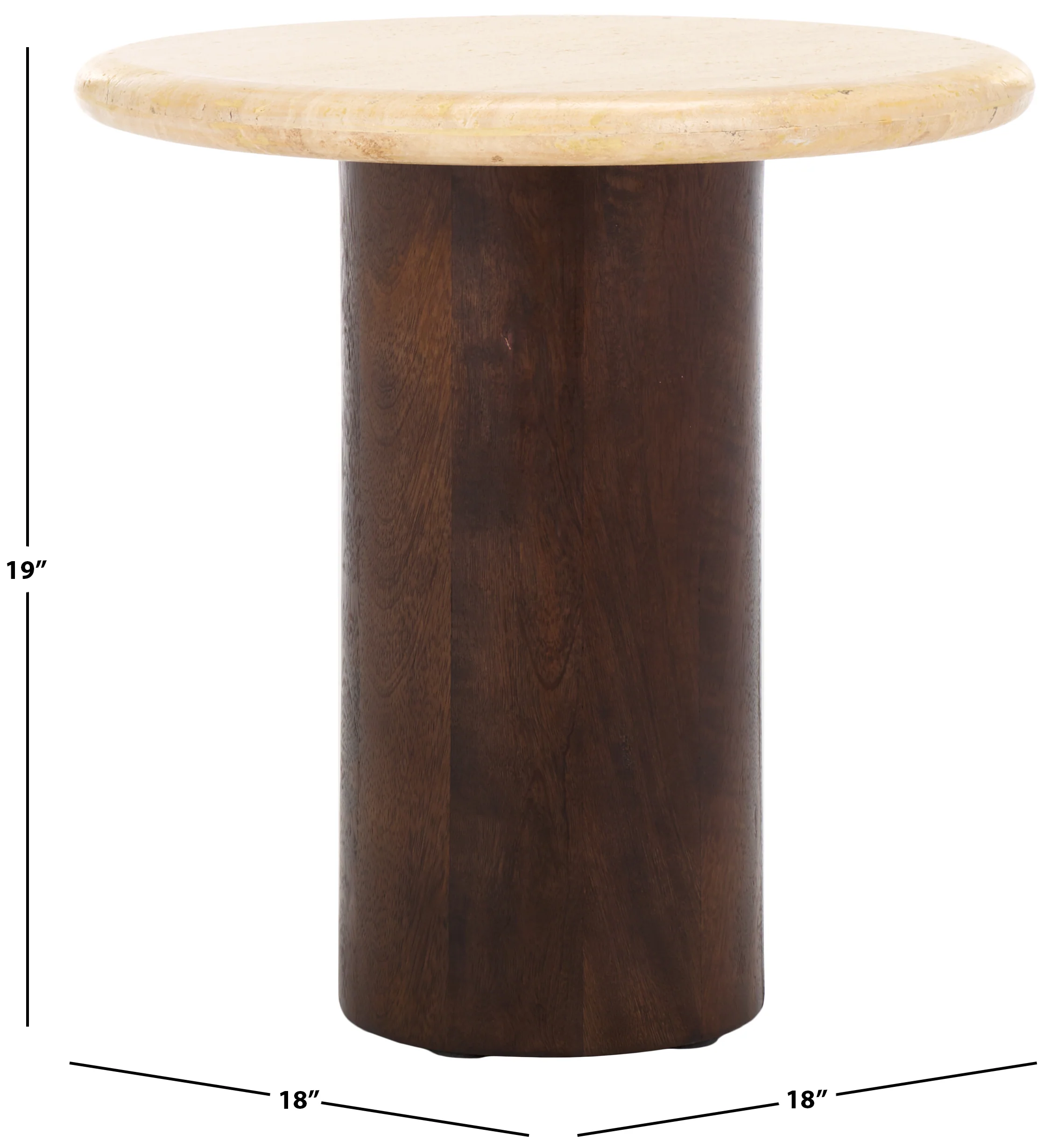 Jennamira Travertine Top Accent Table - Image 5