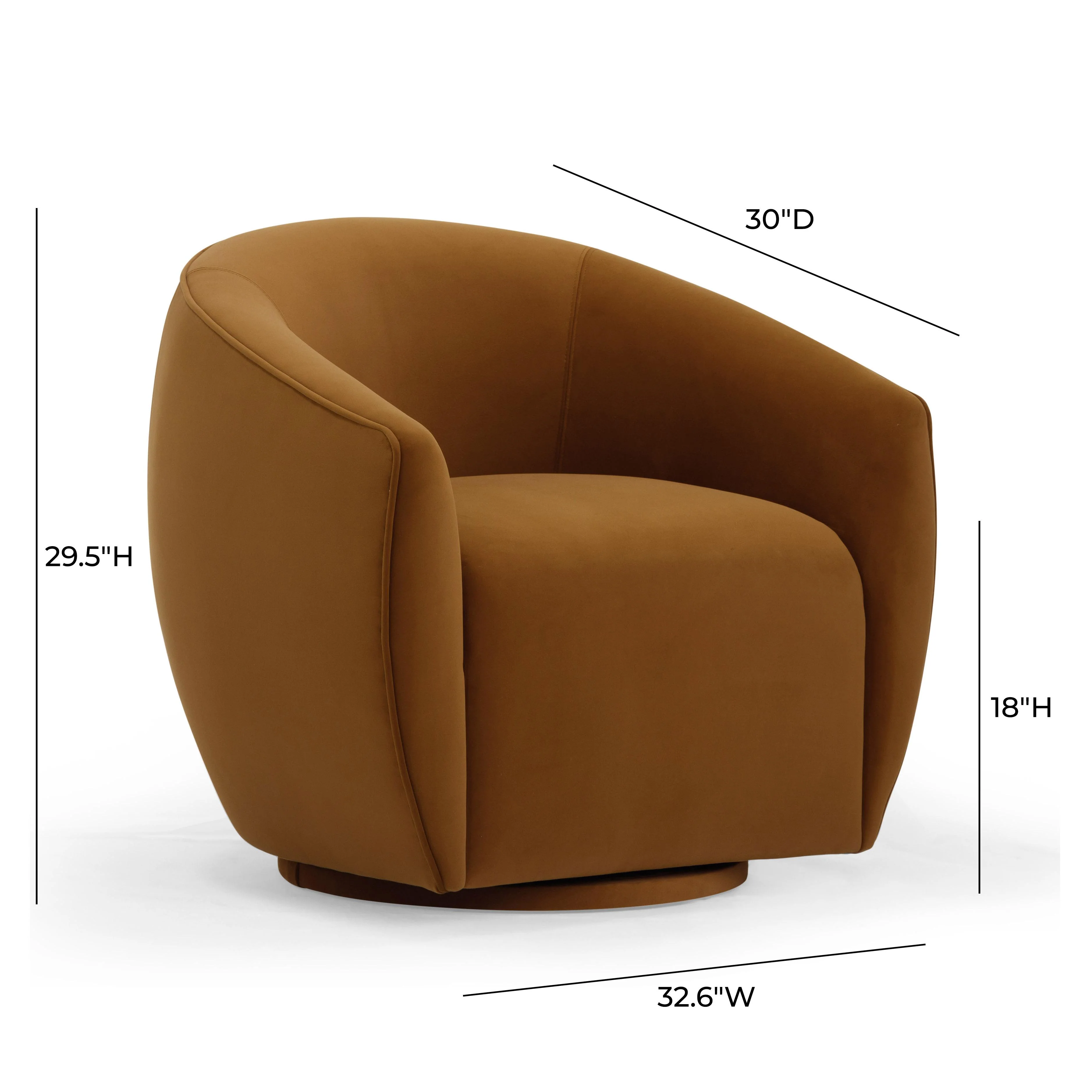Jordan Performance Velvet Swivel Accent Chair - Image 12