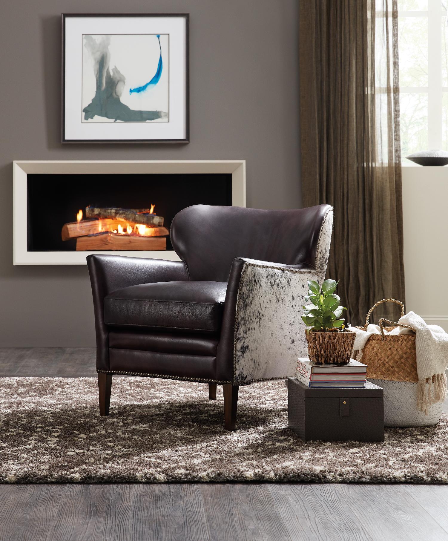 Kato Leather Club Chair with Salt Pepper HOH - Image 4