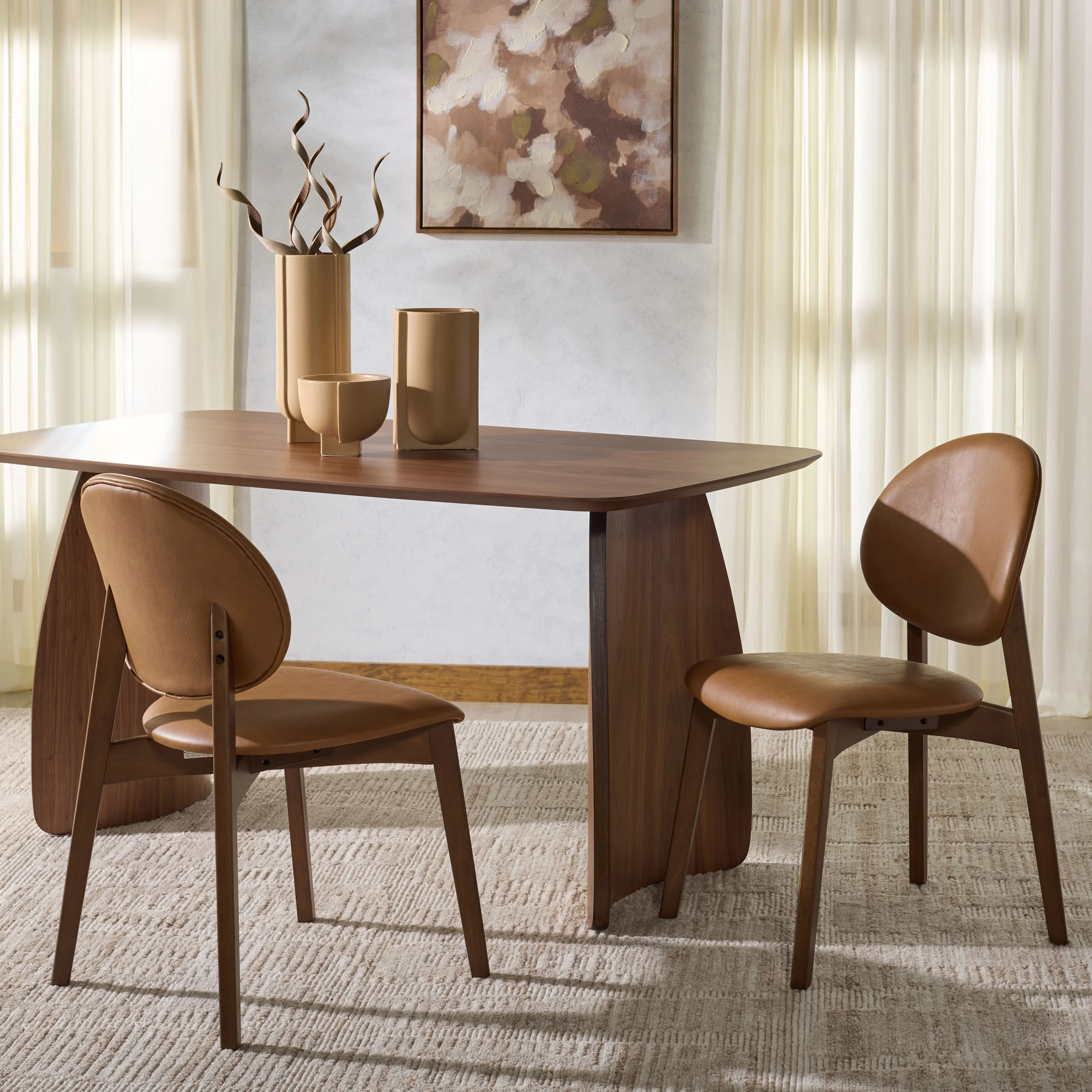 Kayleen Wood And Vegan Leather Dining Chair - Set of 2 - Image 25