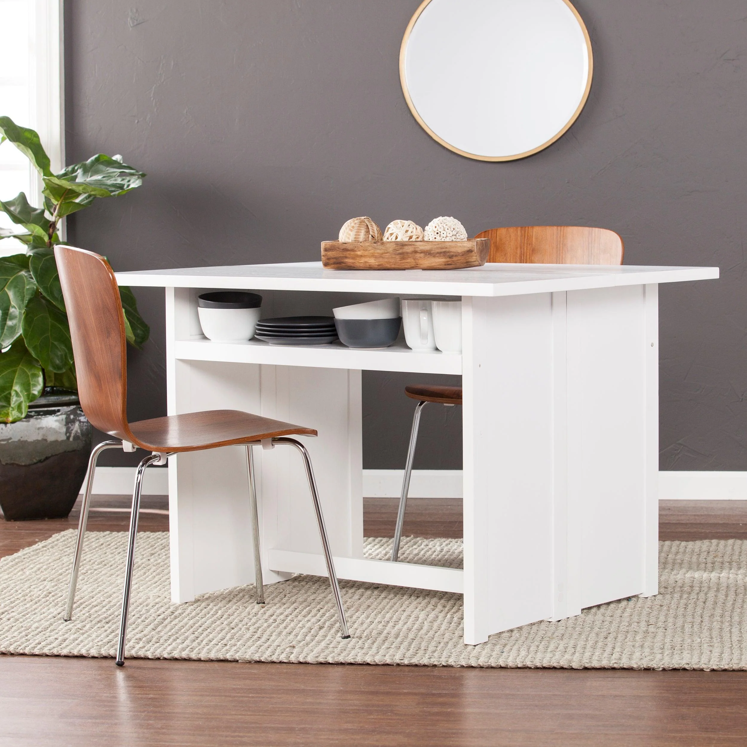 Kempsey Convertible Console-to-Dining Table - White - Image 2