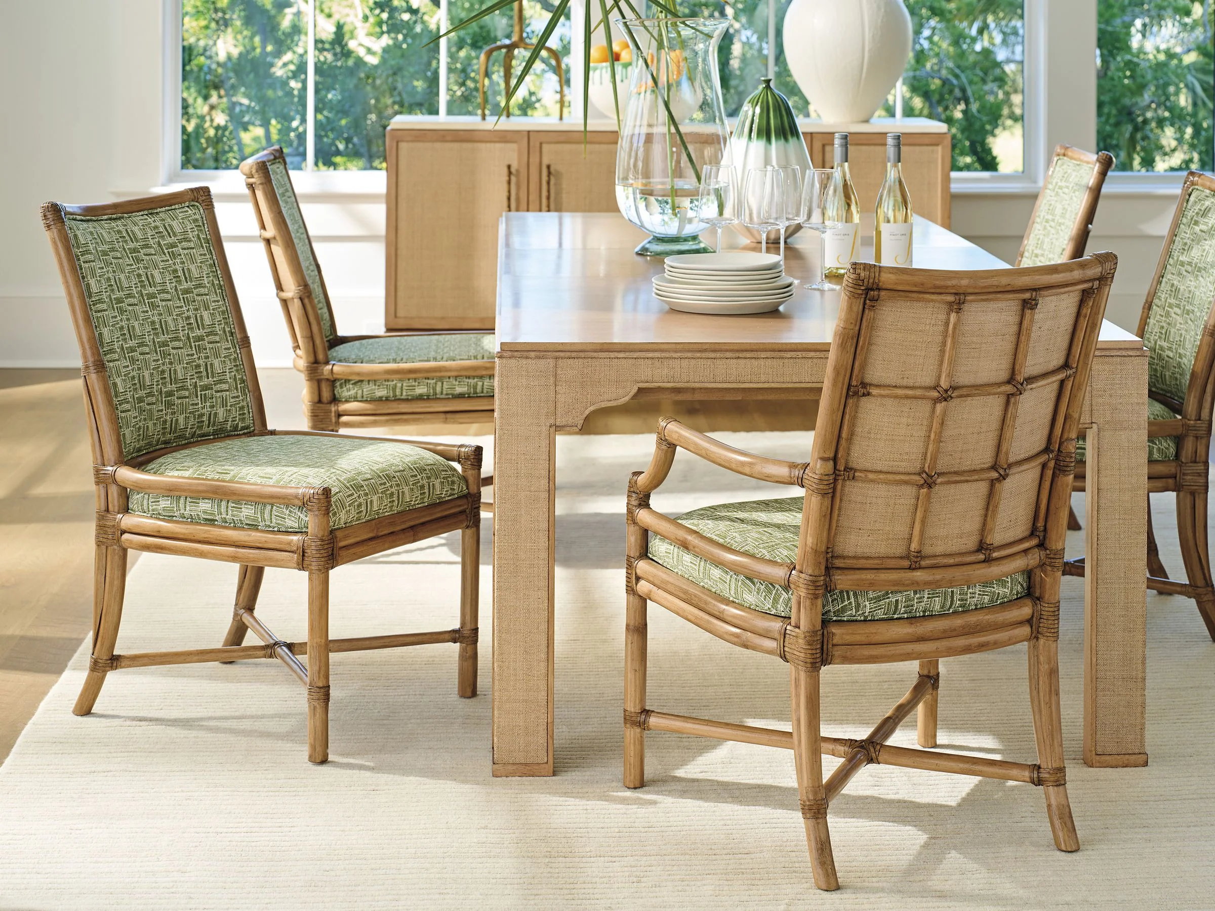 Key Biscayne Oceanside Rattan Arm Chair - Image 3