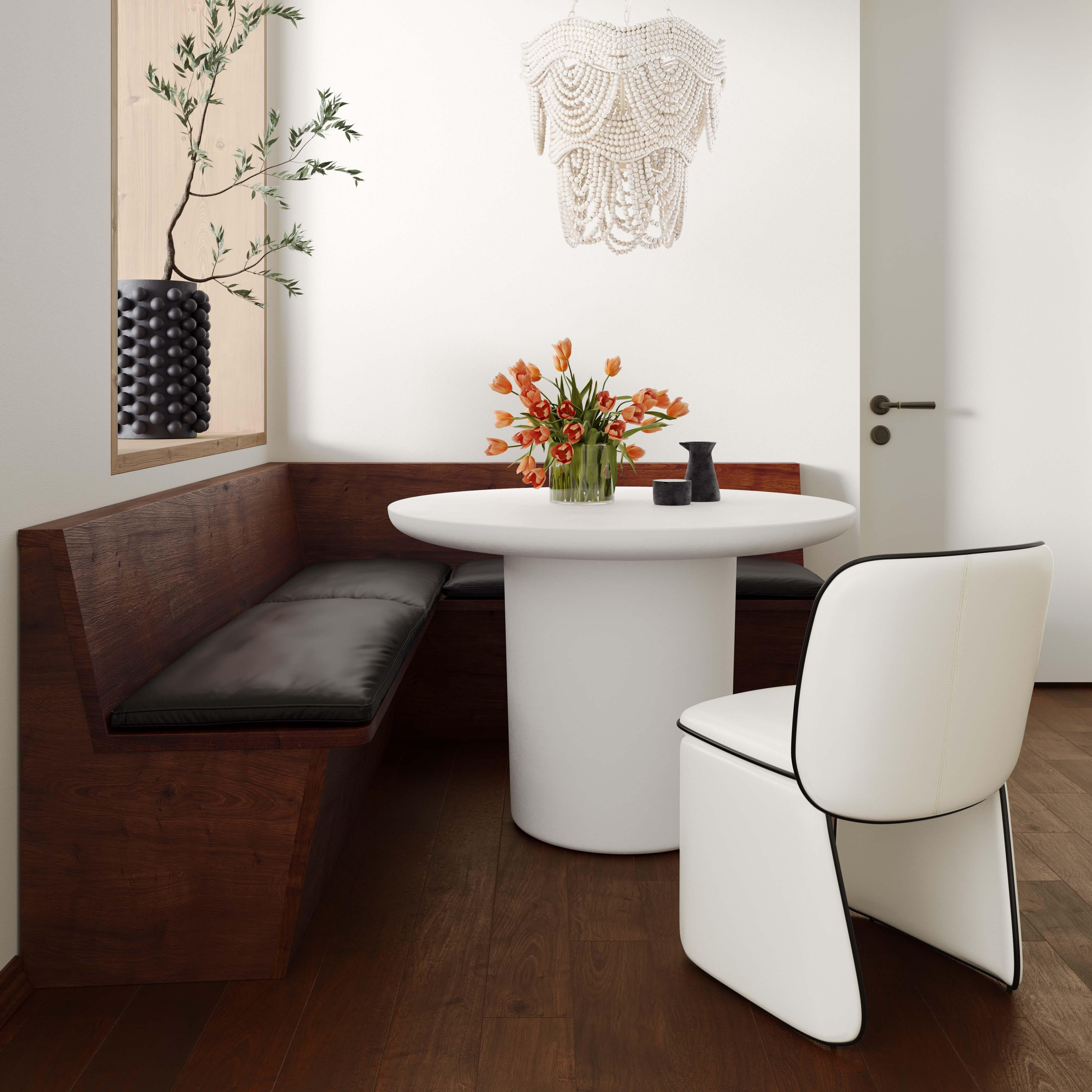 Kinsley Cream Vegan Leather Dining Chair - Image 2