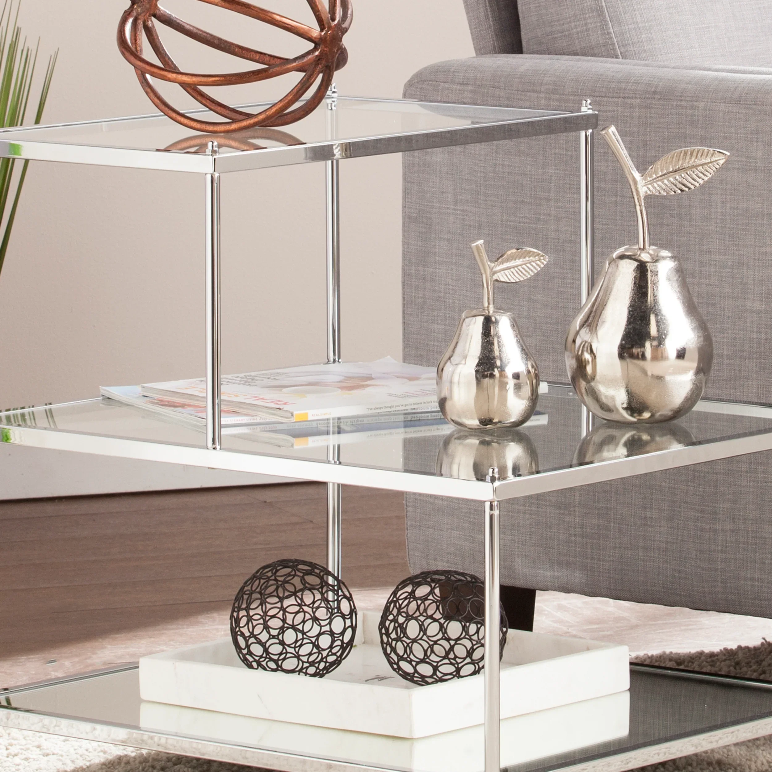 Knox Glam Mirrored Accent Table - Chrome - Image 8