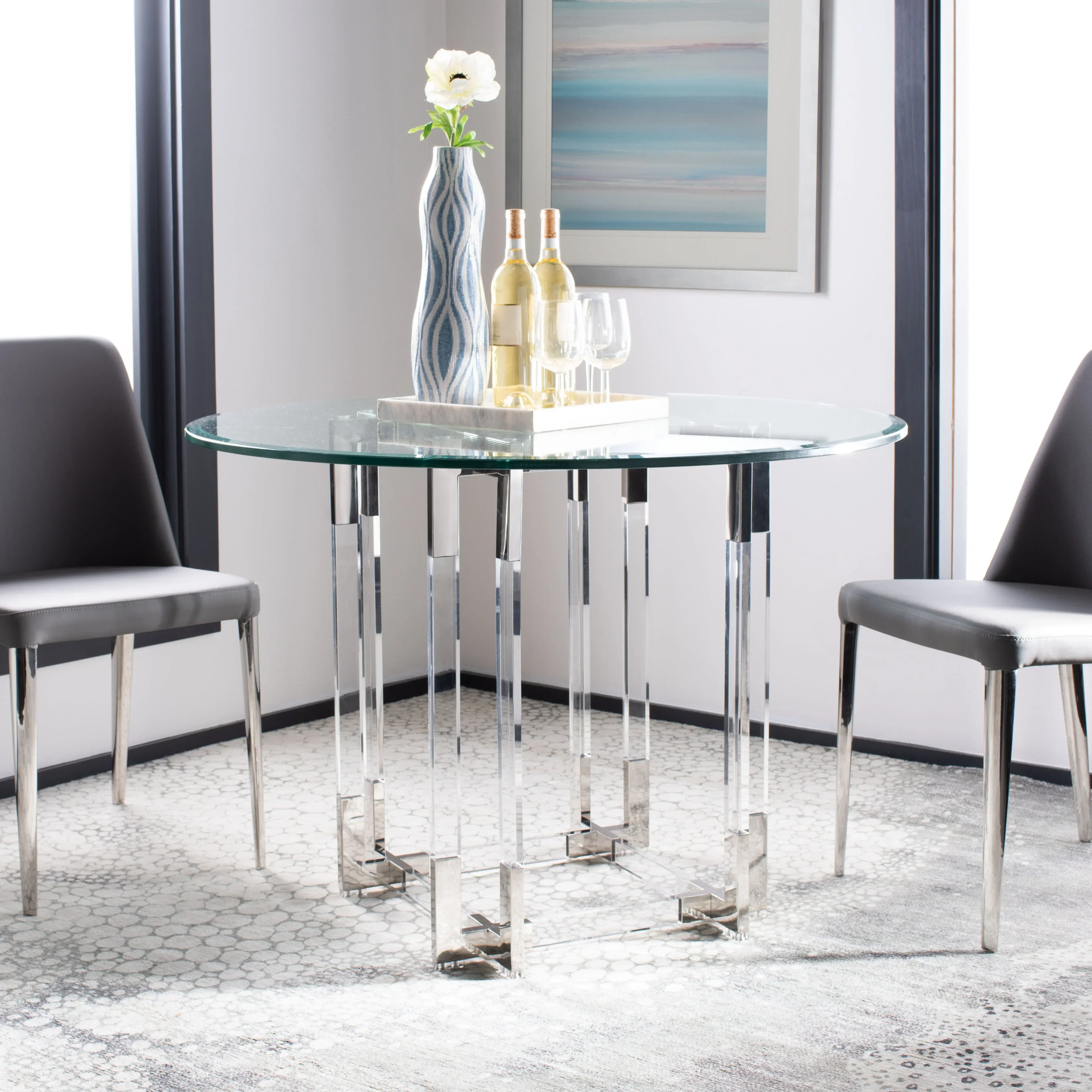 Koryn 42" Acrylic Dining Table - Image 2