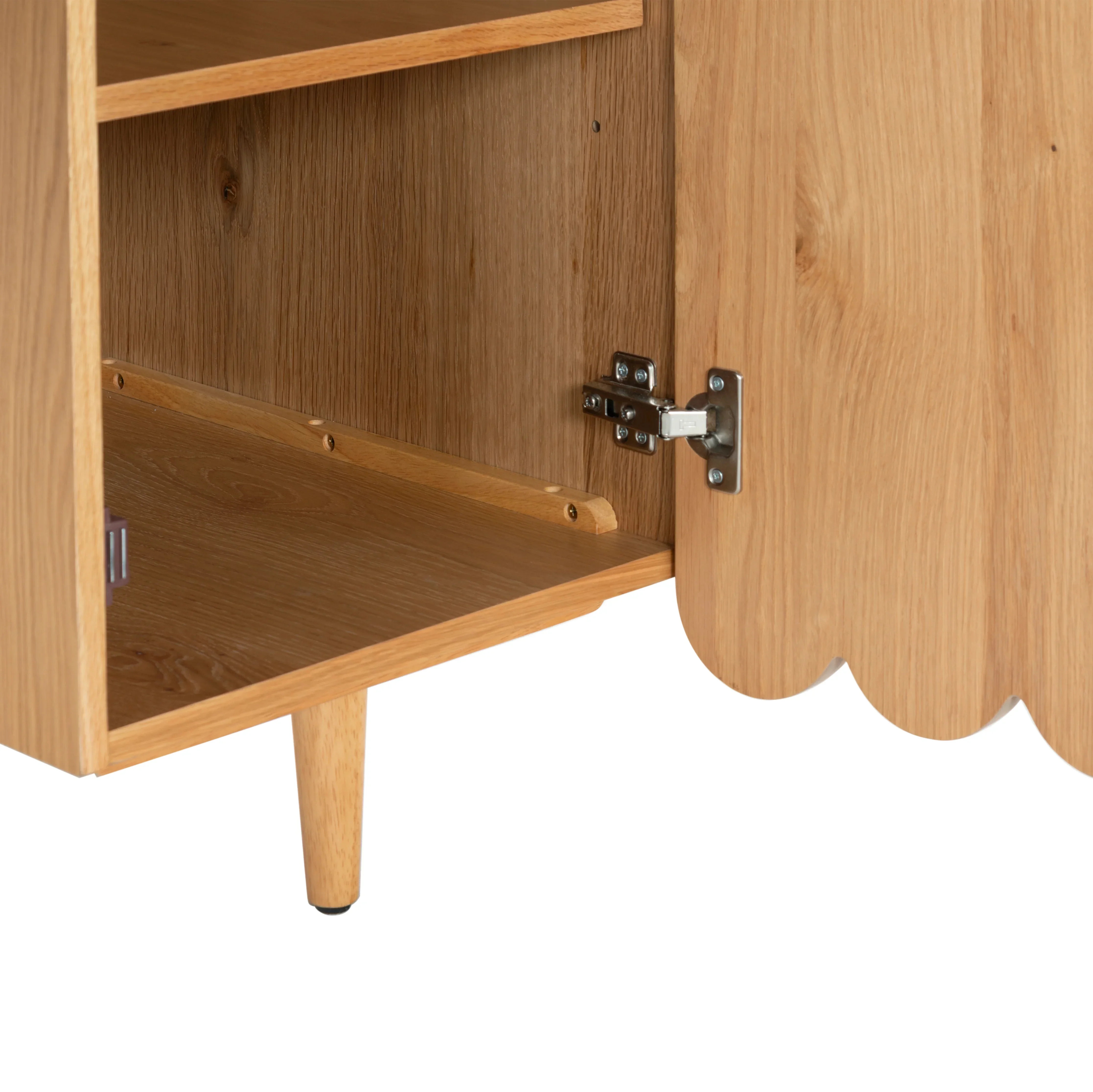 Kristy Fluted Wood Desk - Image 2