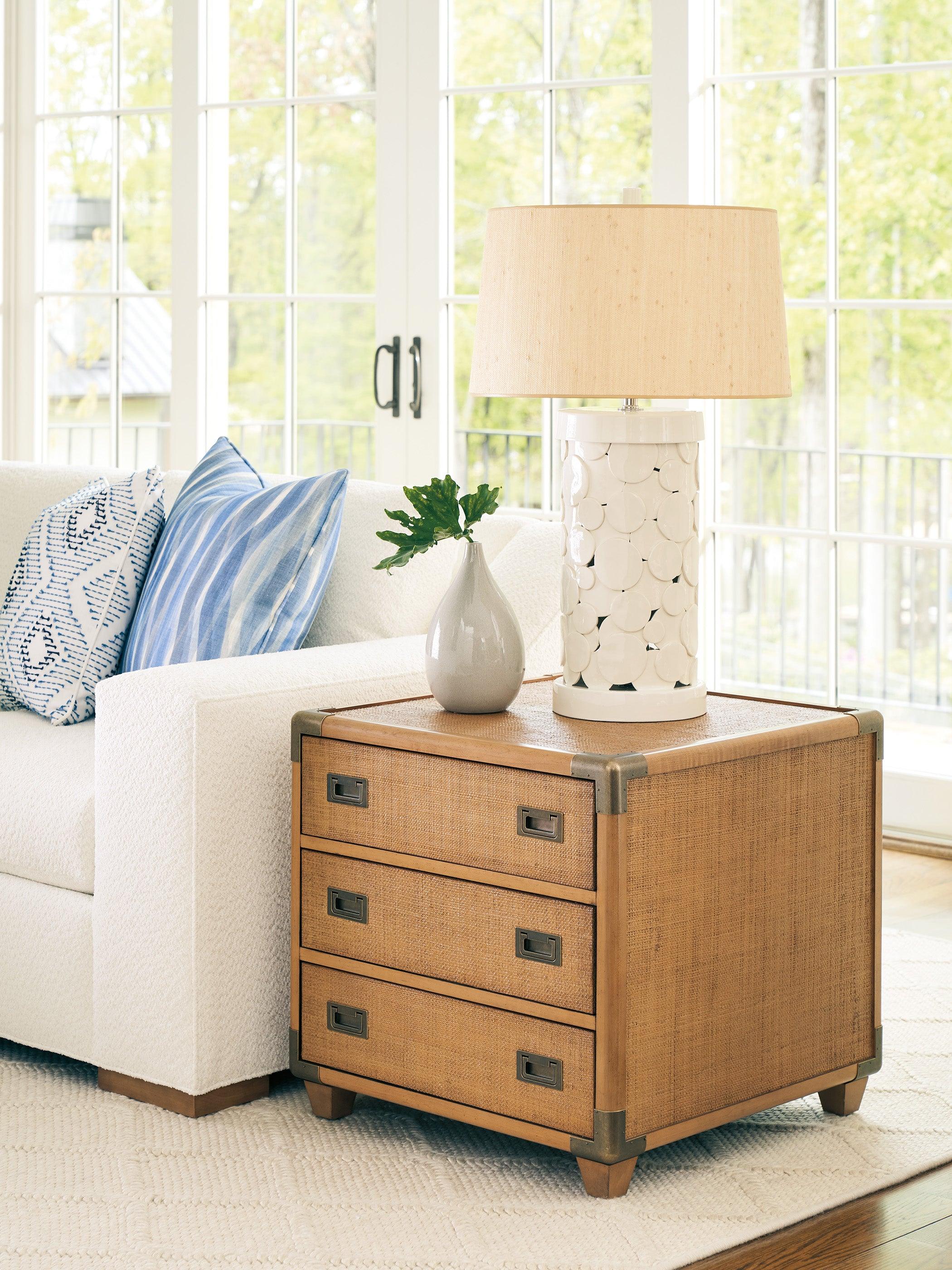 Laguna Sapphire Woven Trunk End Table - Image 2