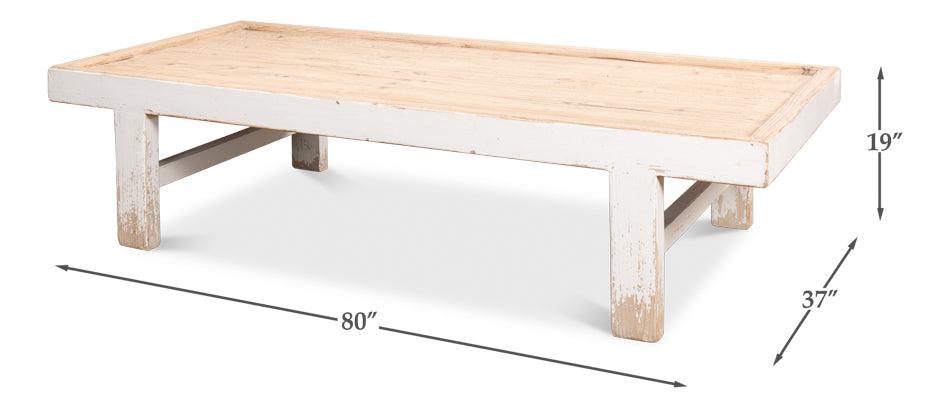 Large Wood Panel Coffee Table - Image 5