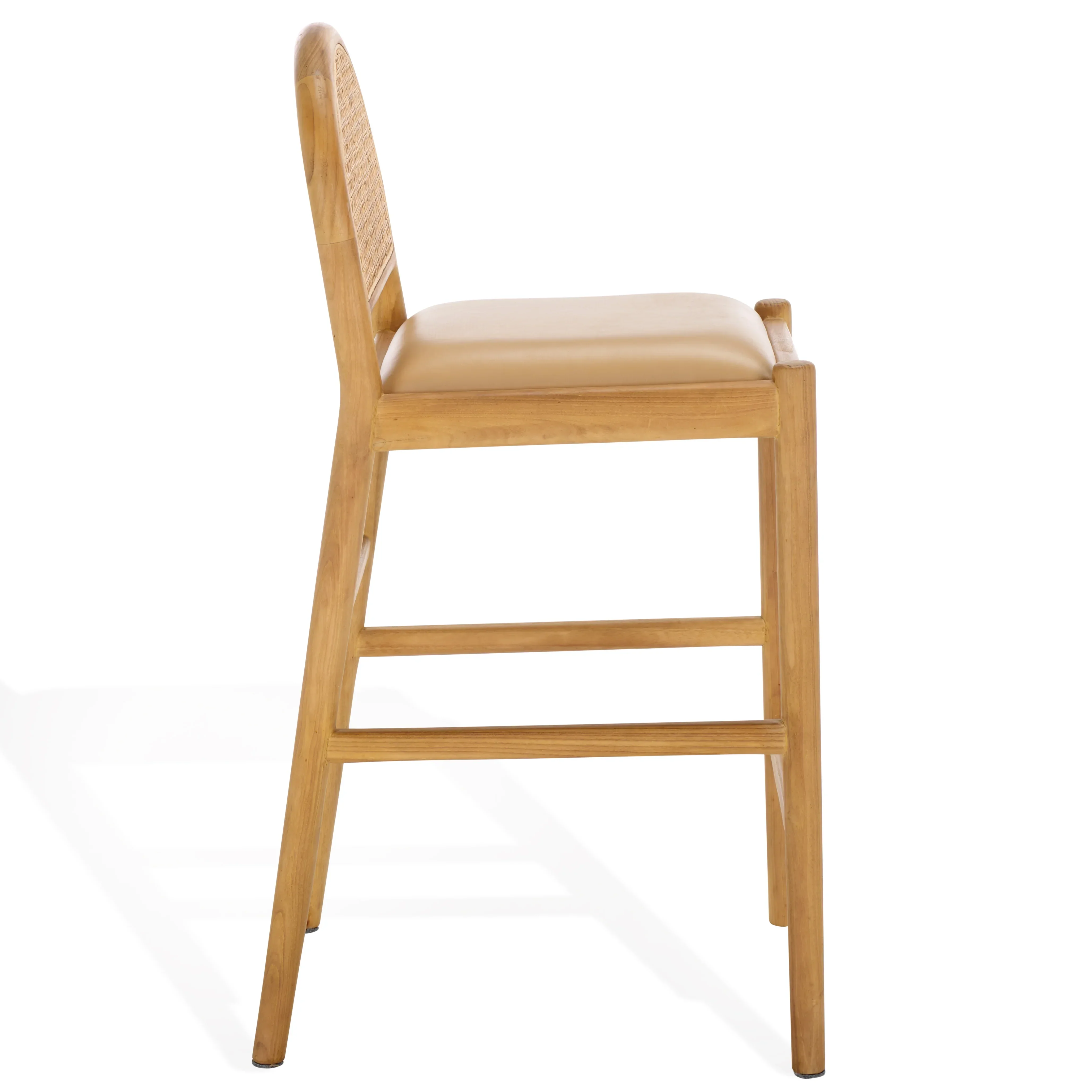 Laylie Rattan And Leather Counter Stool - Image 40