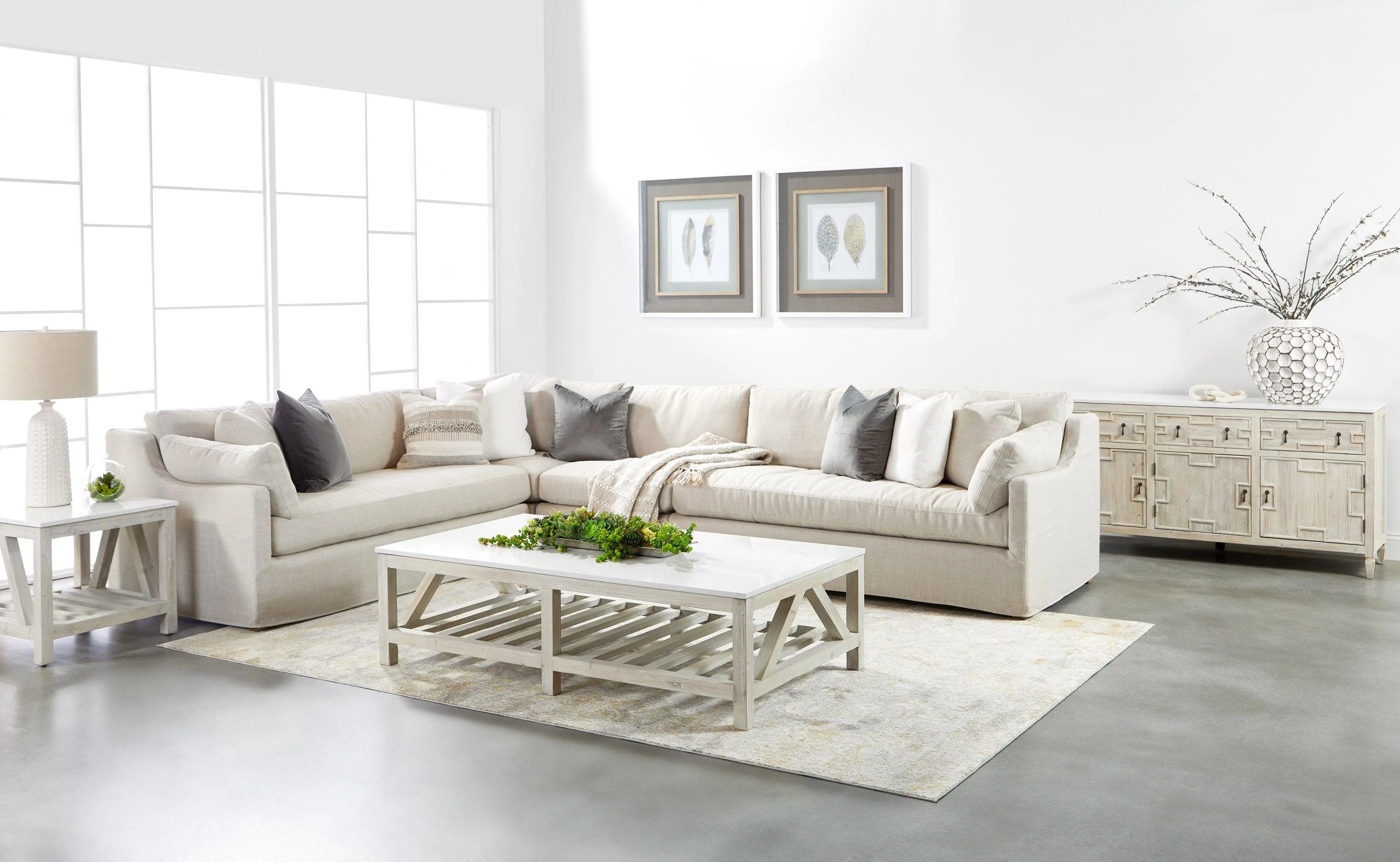 Lena Modular Slipcover Corner Chair - Image 6