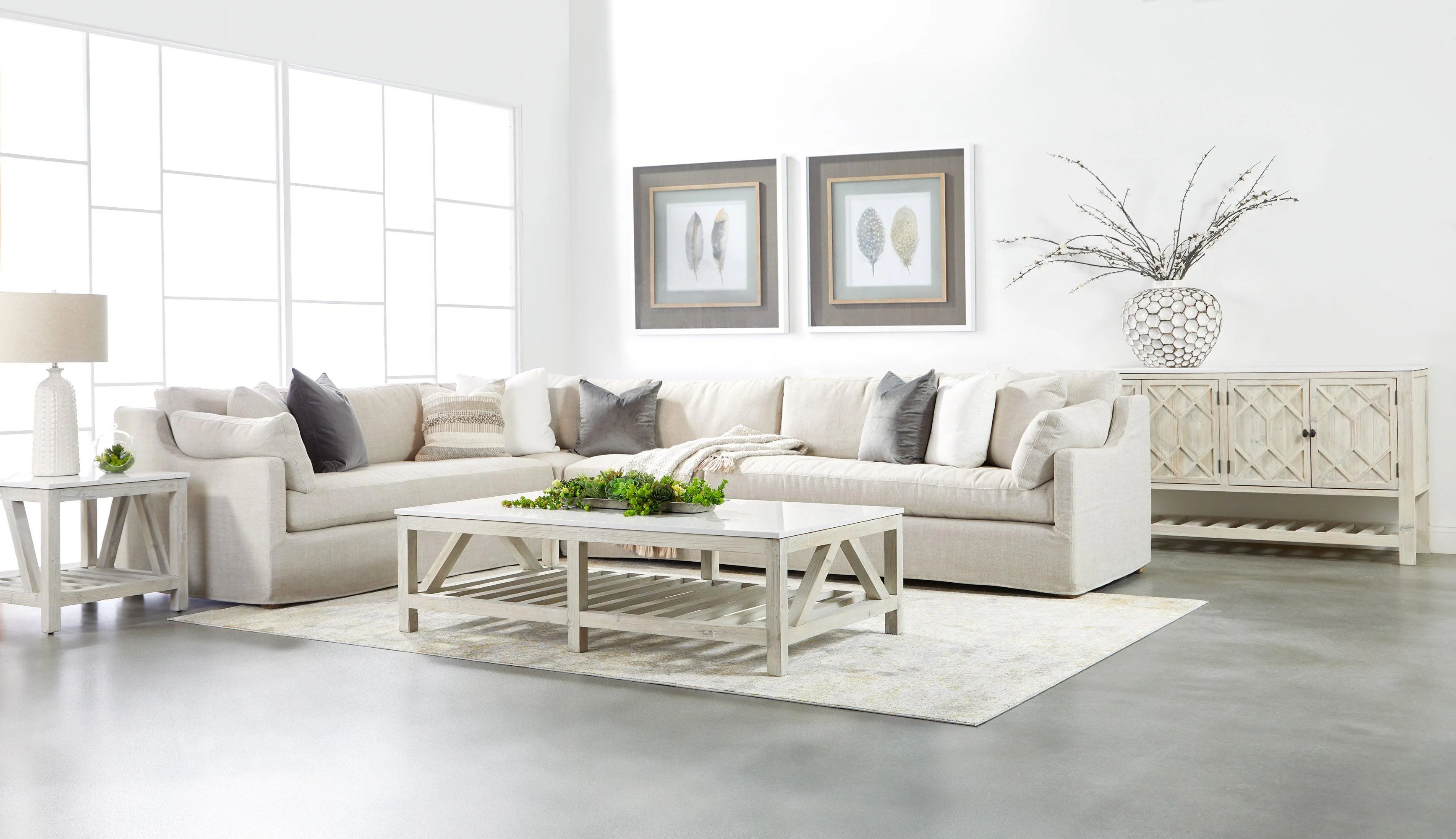 Lena Modular Slipcover Corner Chair - Image 8