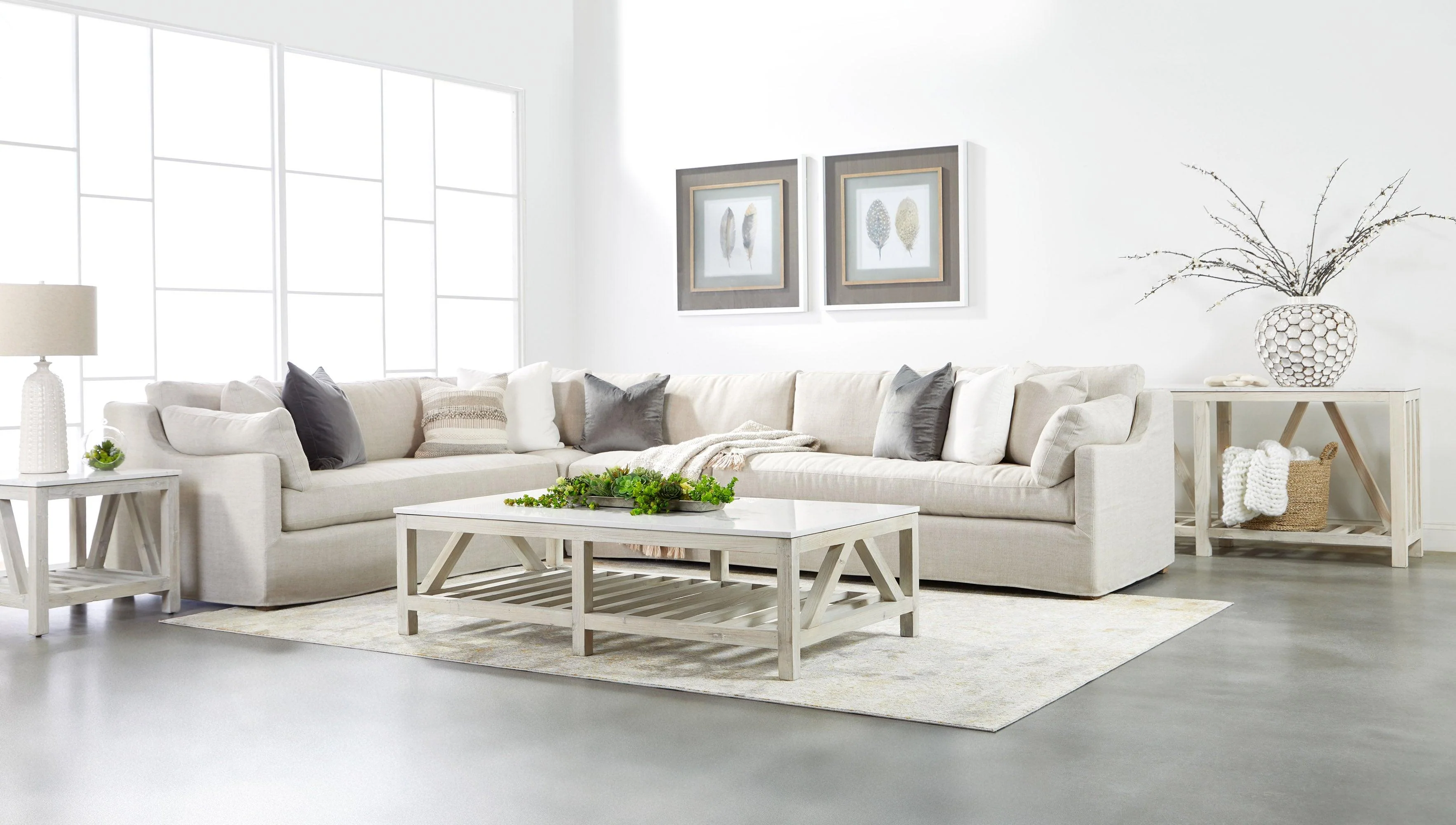 Lena Modular Slipcover Corner Chair - Image 9