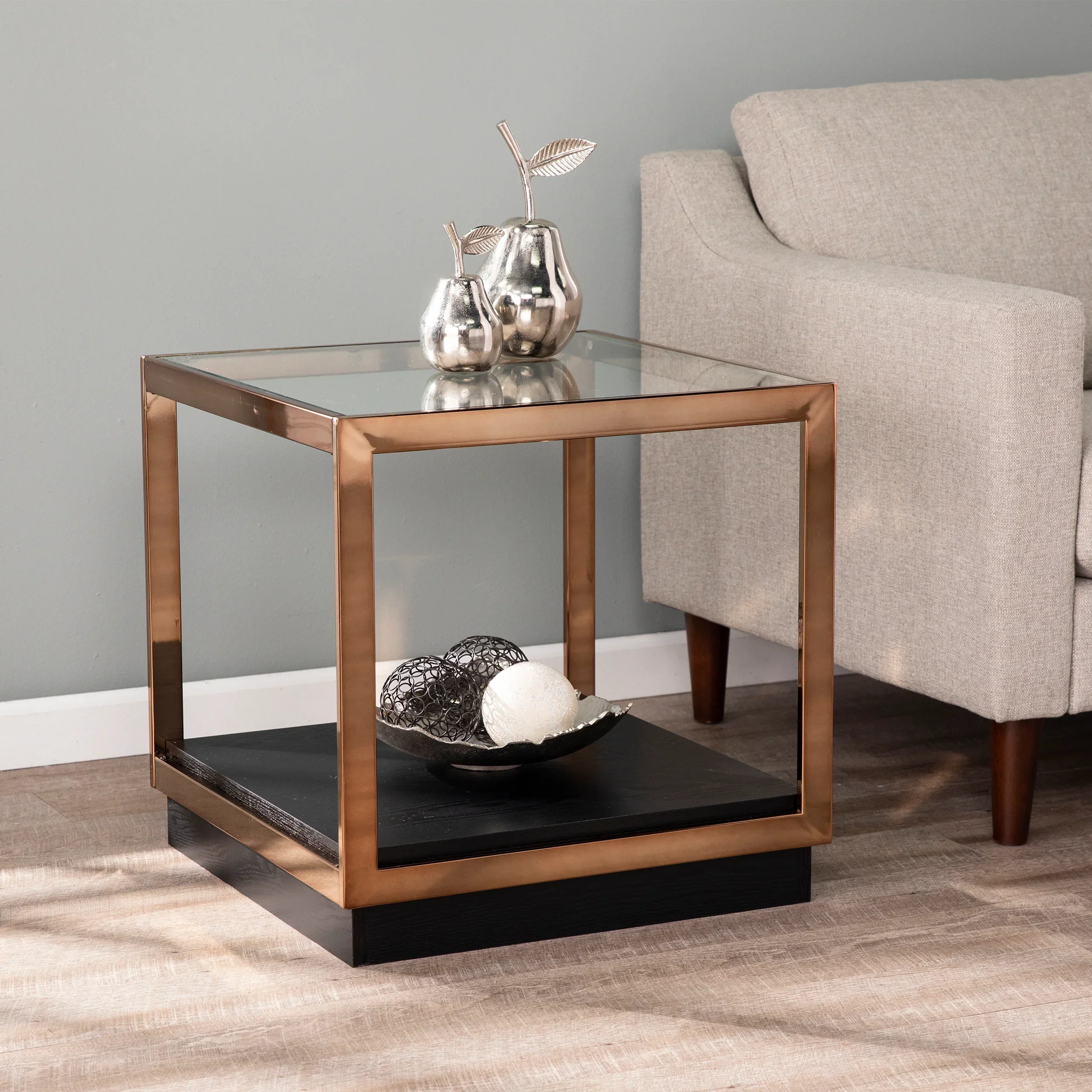 Lexina Glass-Top End Table - Image 2