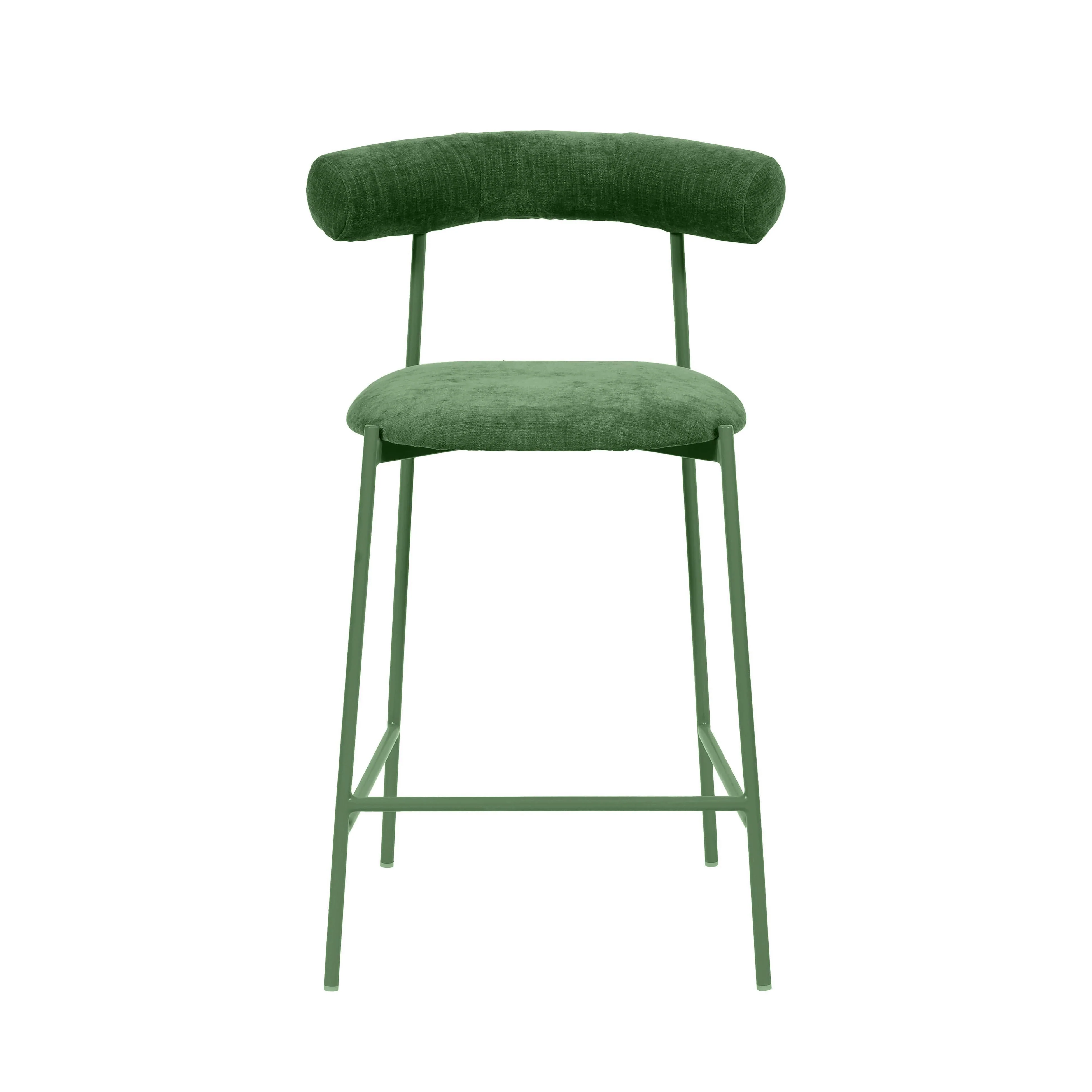 Liliana Forest Green Velvet Counter Stool - Image 3