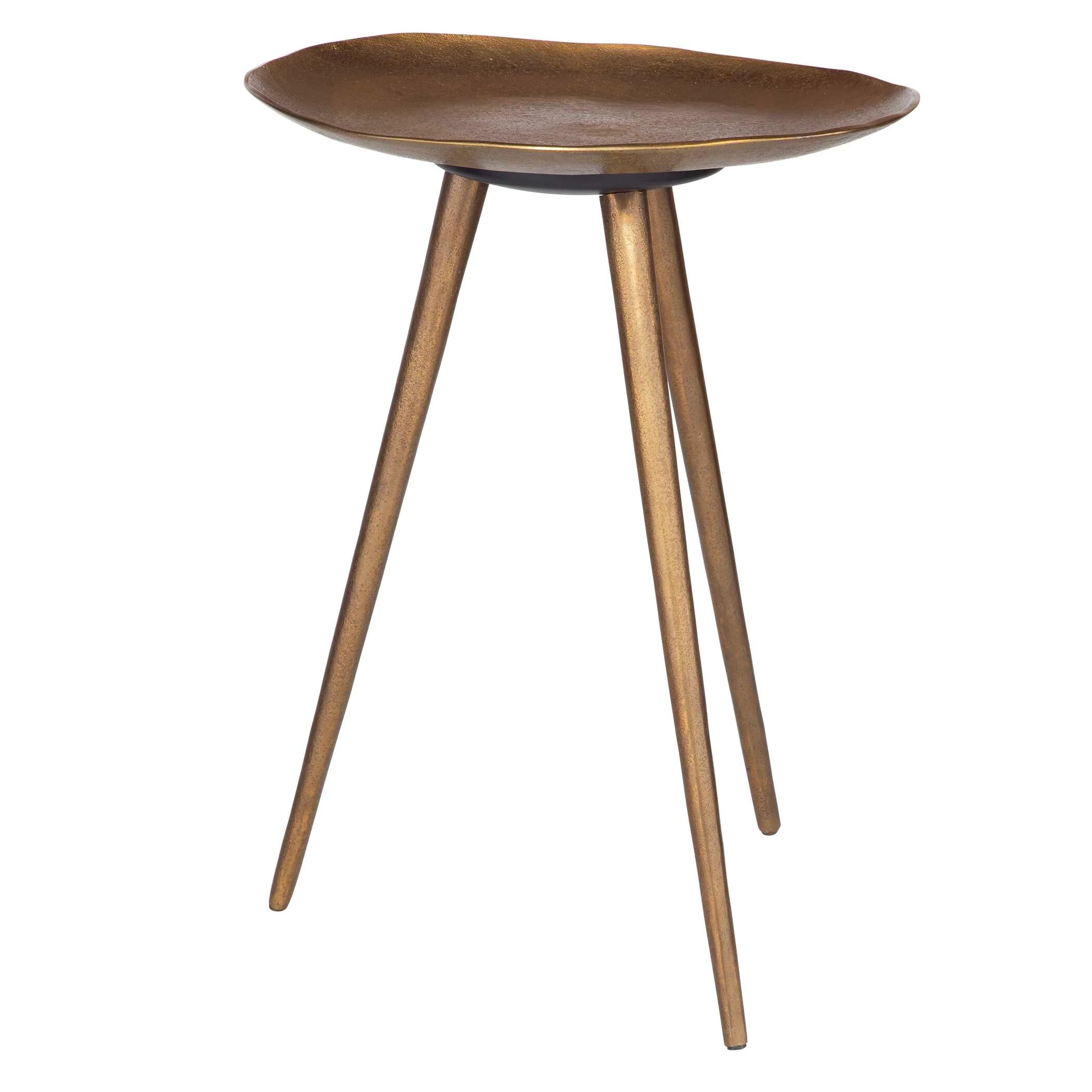 Lily Pad Antique Brass Accent Table - Image 3
