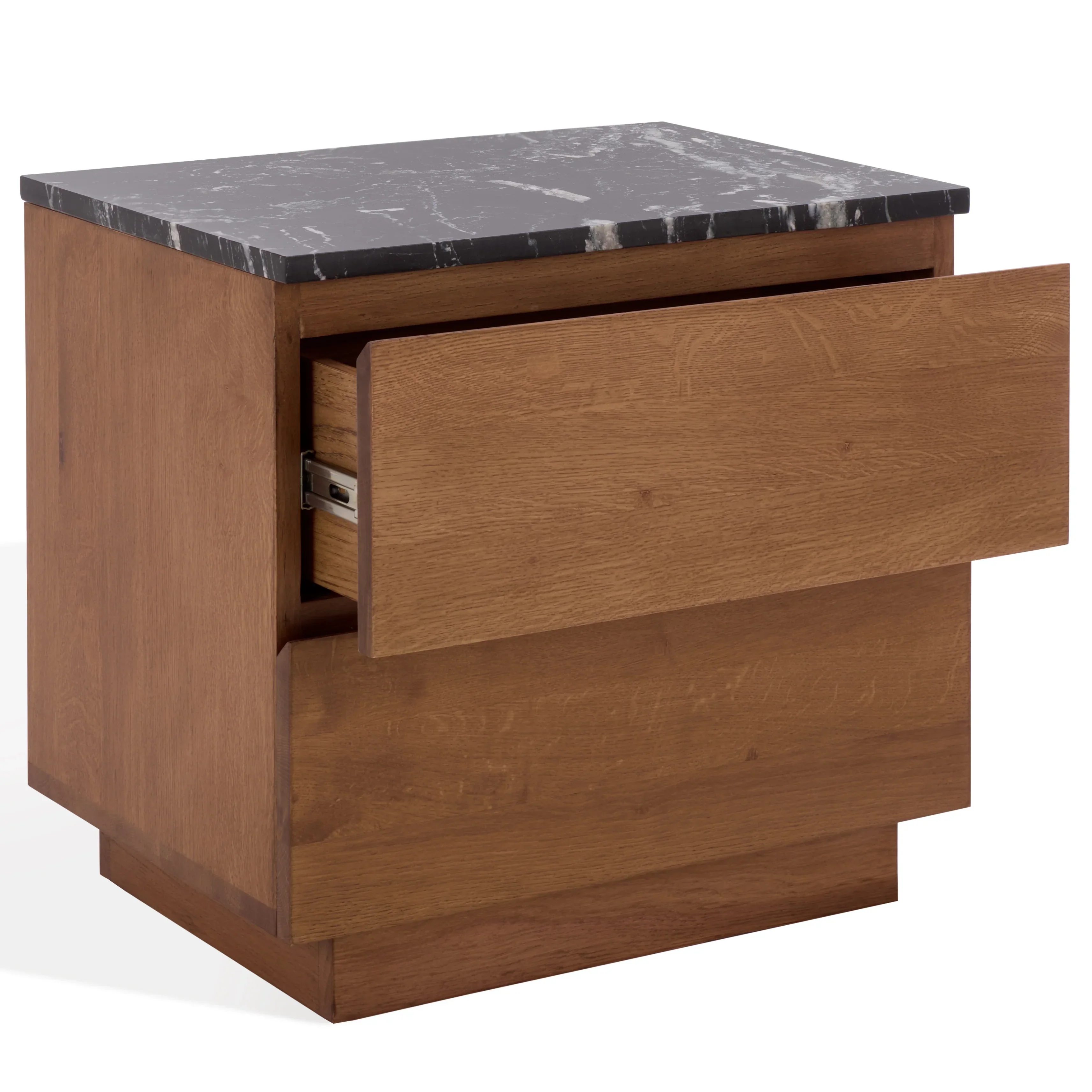 Lilybelle Marble Top 2 Drawer Nightstand - Image 3