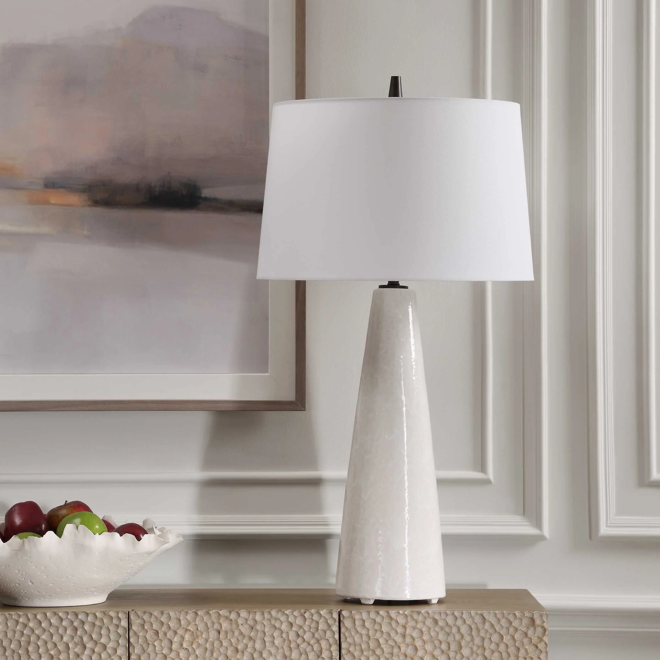 Loire Ivory Glaze Table Lamp - Image 3