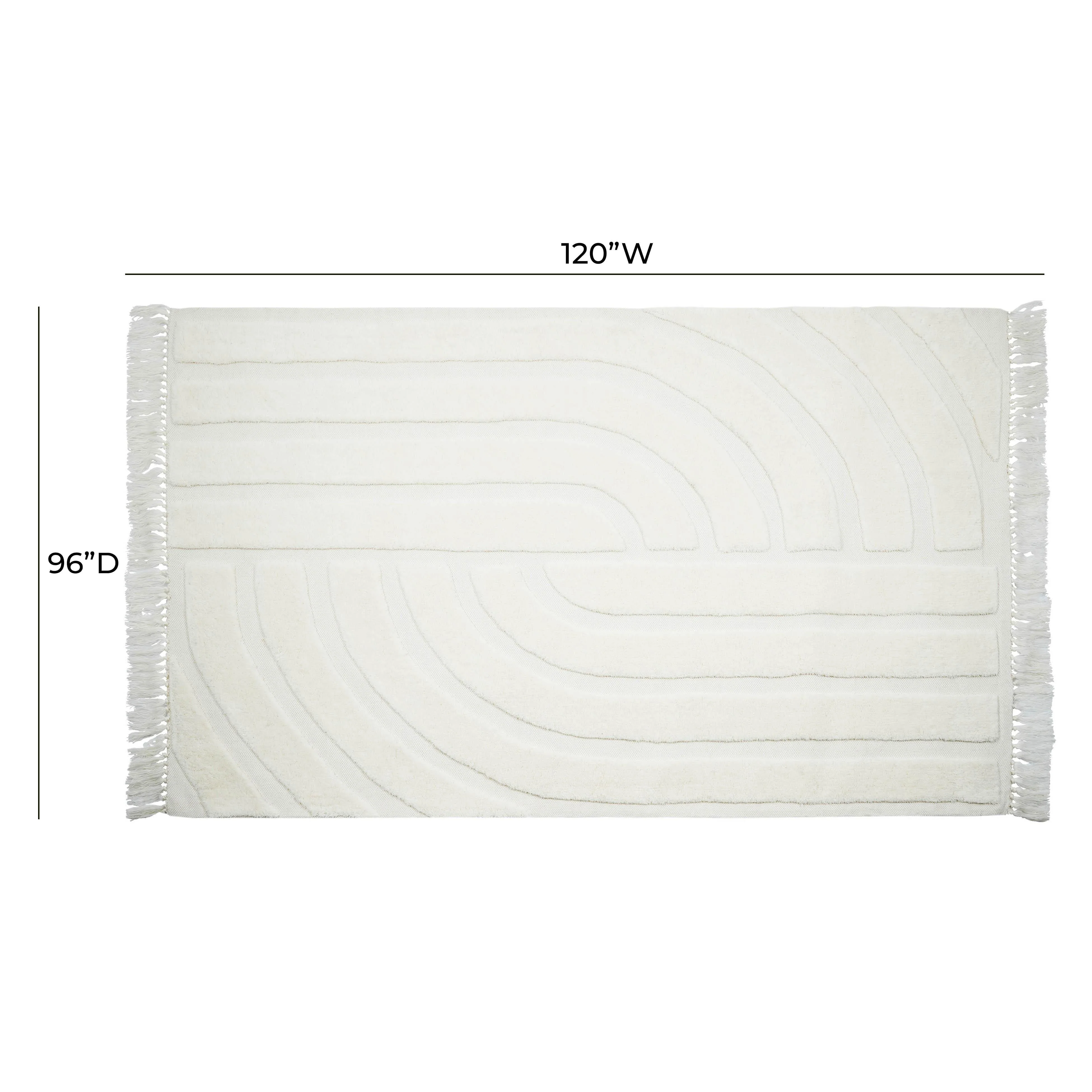 Loop White 8' x 10' Area Rug - Image 6
