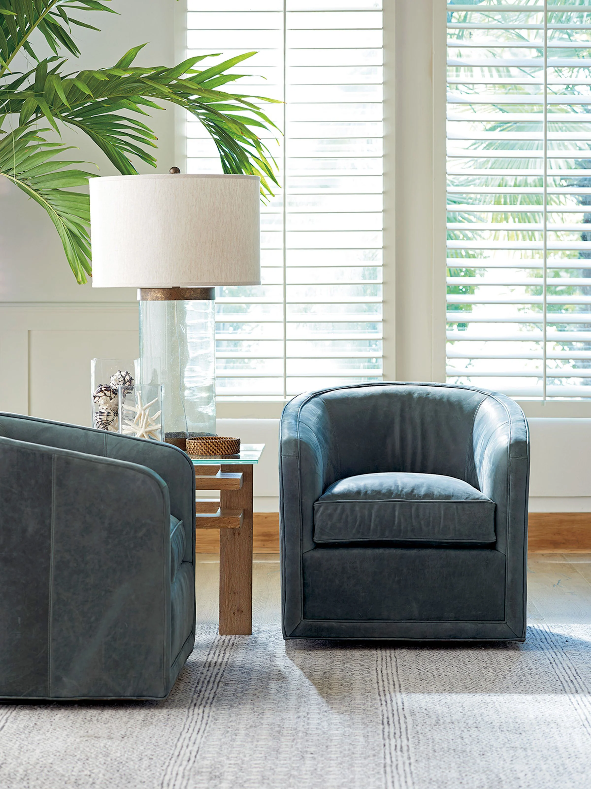 Los Altos Colton Leather Swivel Chair - Image 3