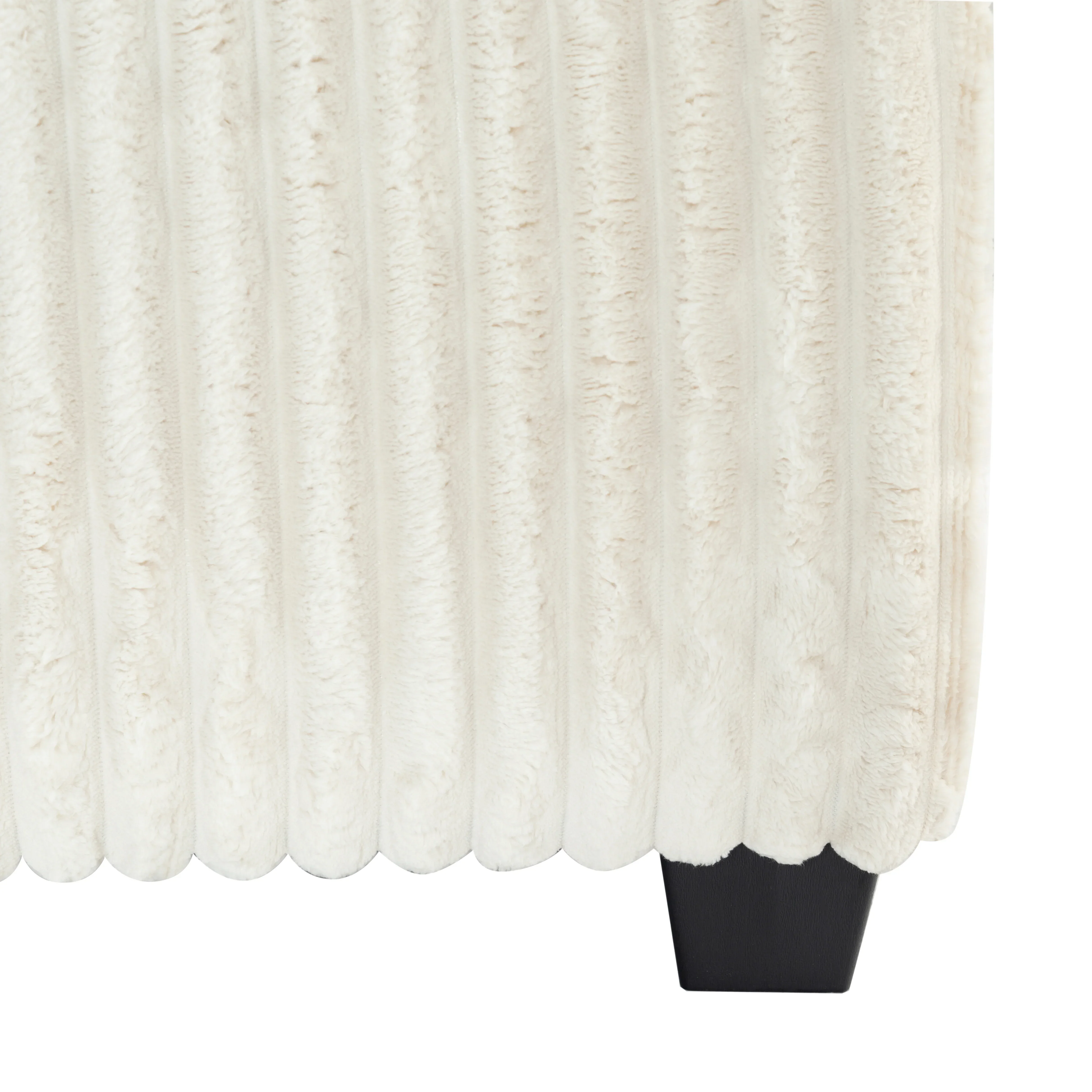 Lynzie Plush Corduroy Storage Bench - Image 8