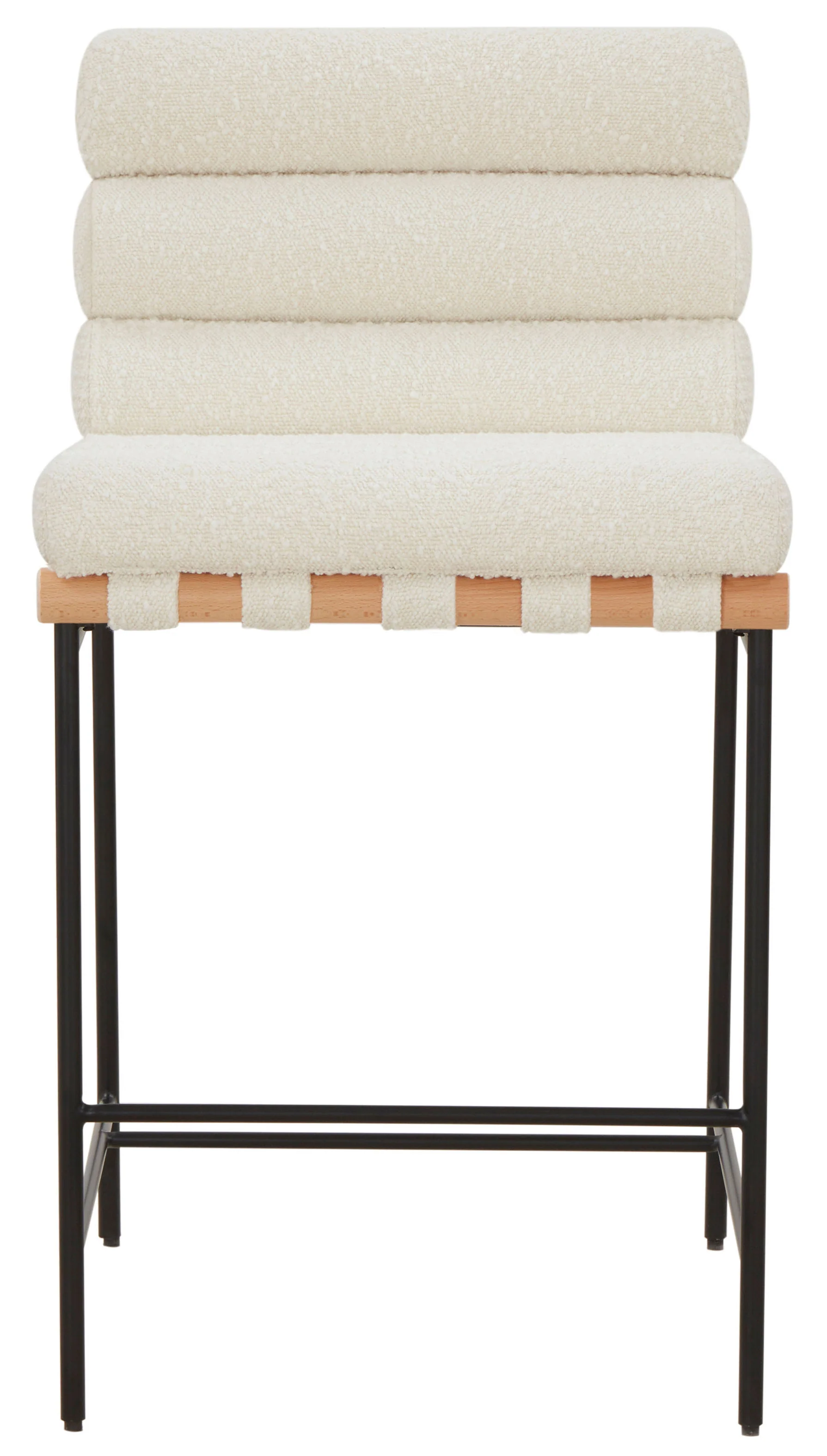 Macibella Channel Tufted Boucle Counter Stool