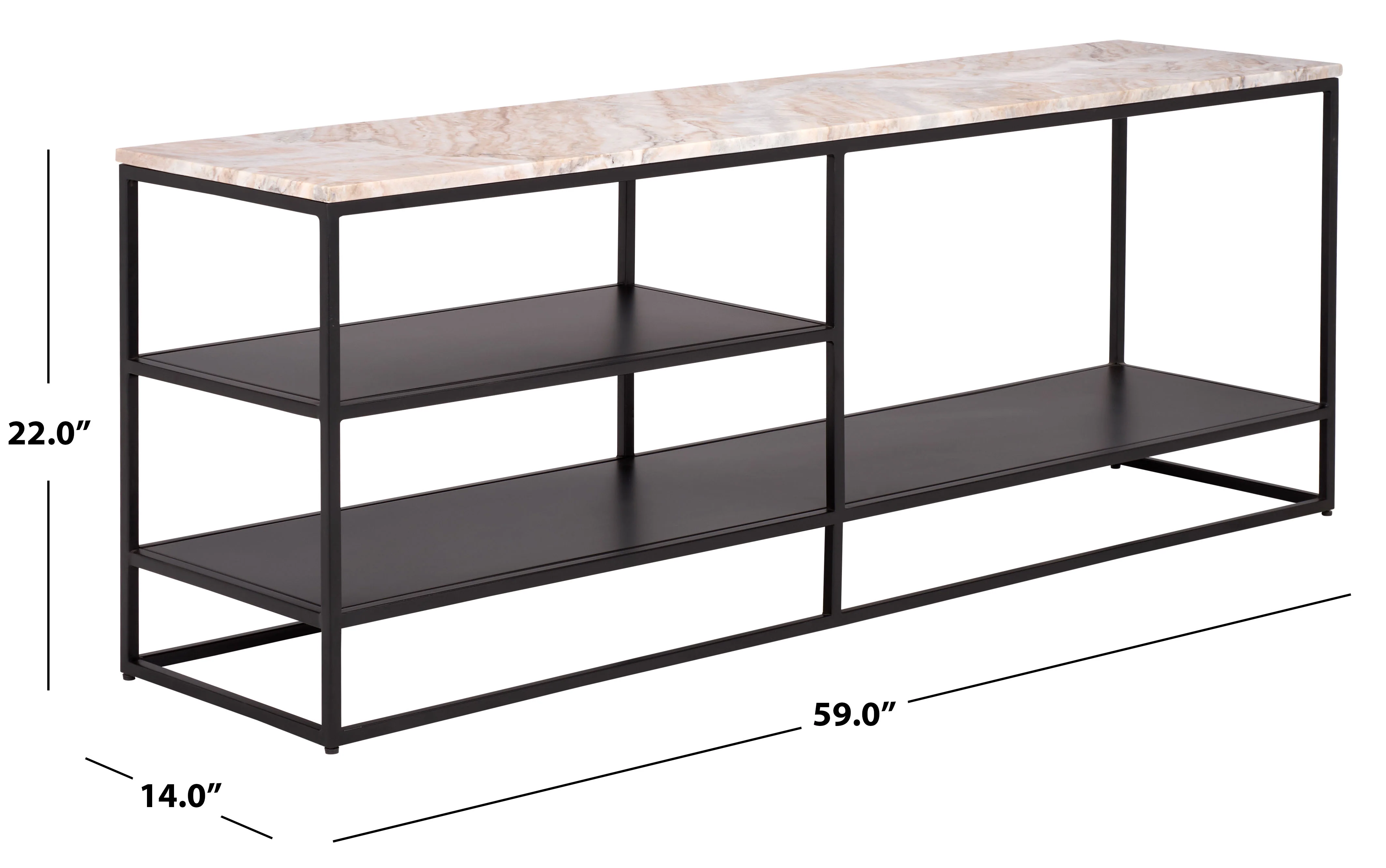 Macklyn Rectangle Marble Top Console Table - Image 6
